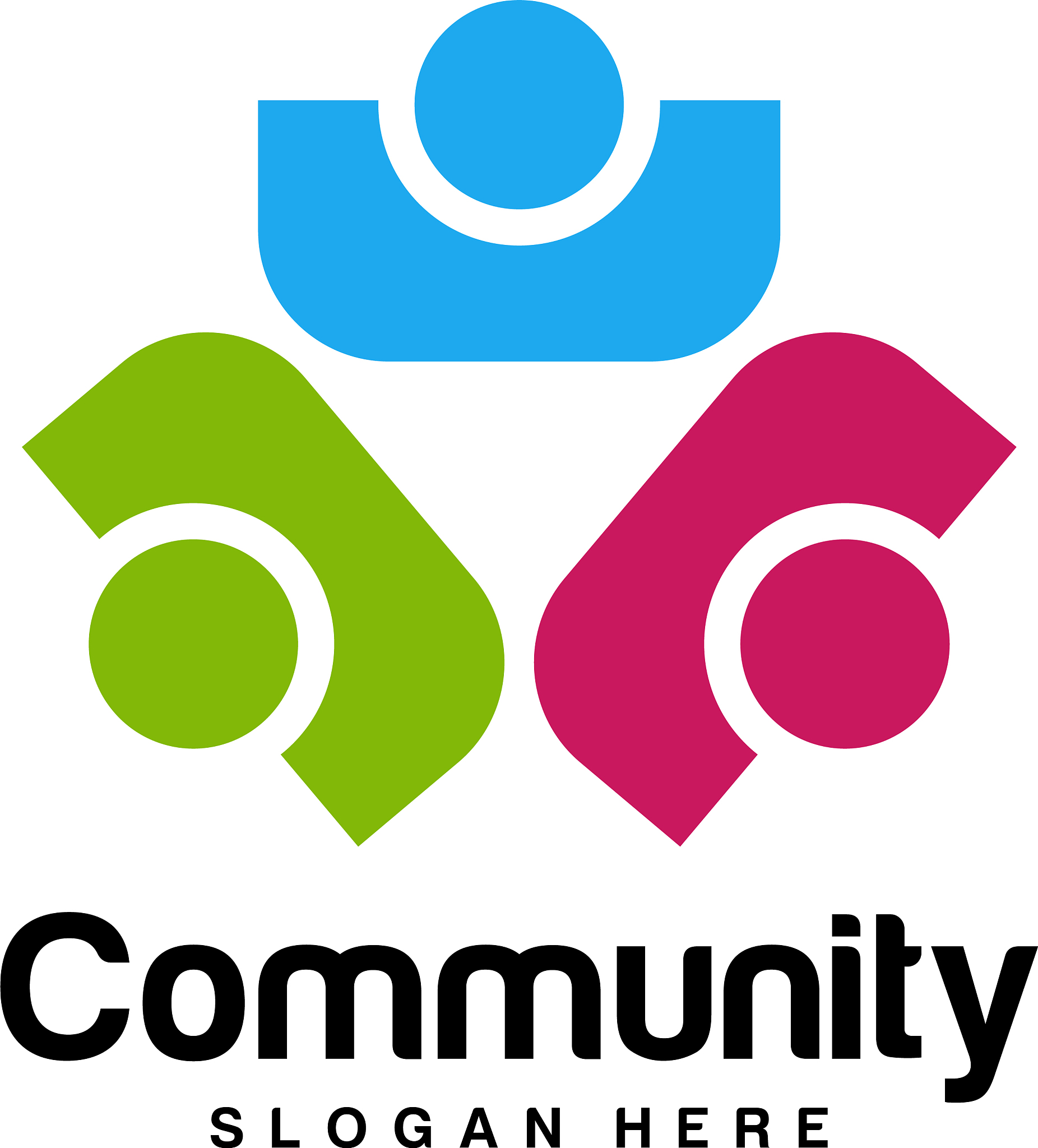 community logo design inspiration template social