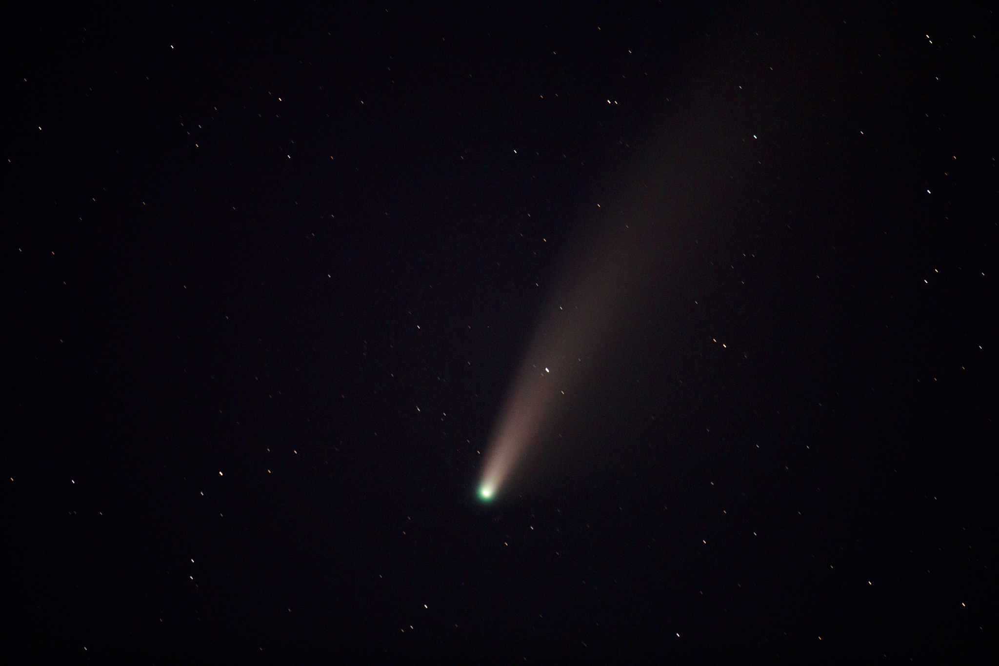 neowise comet over bloomington, indiana