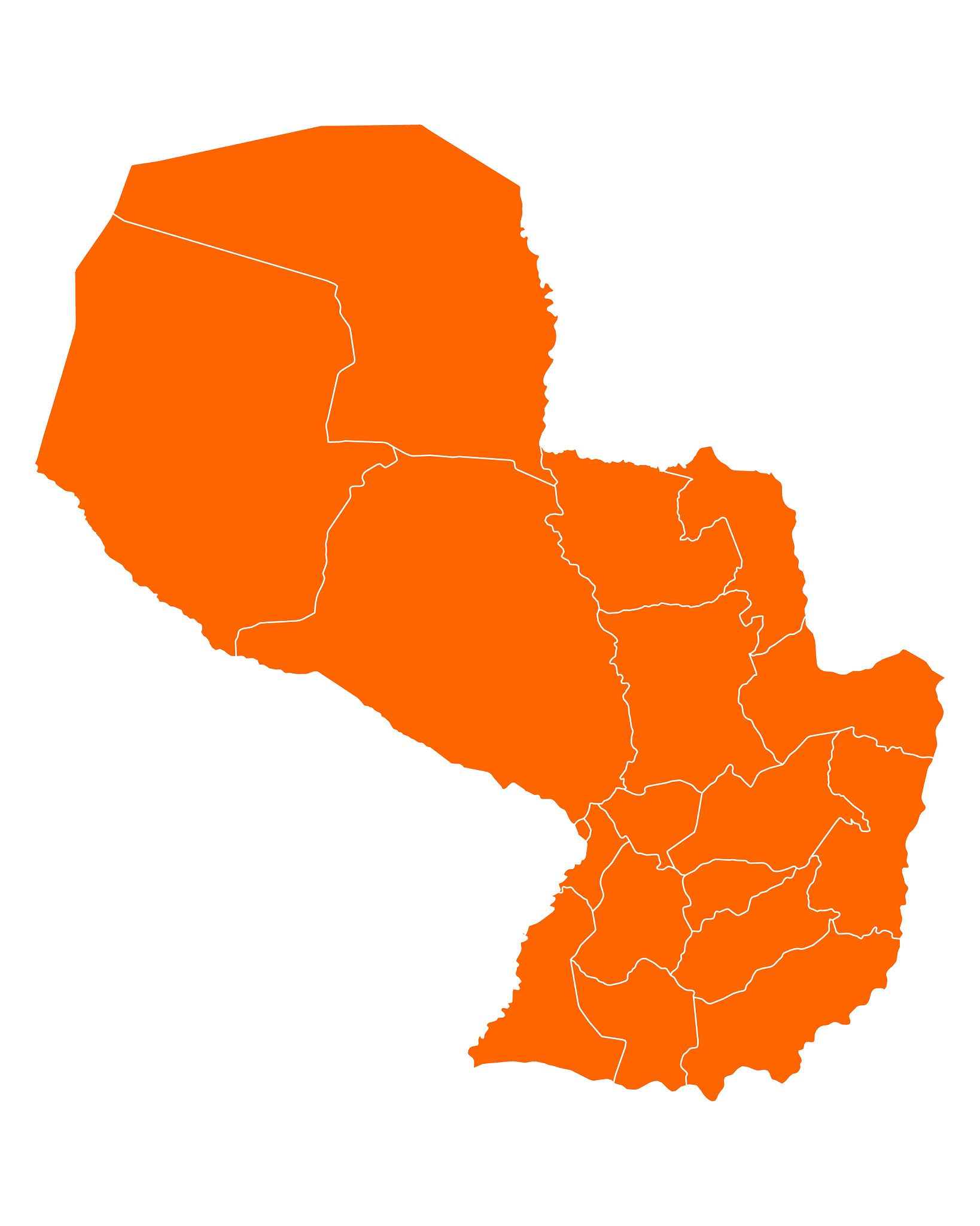 map of paraguay