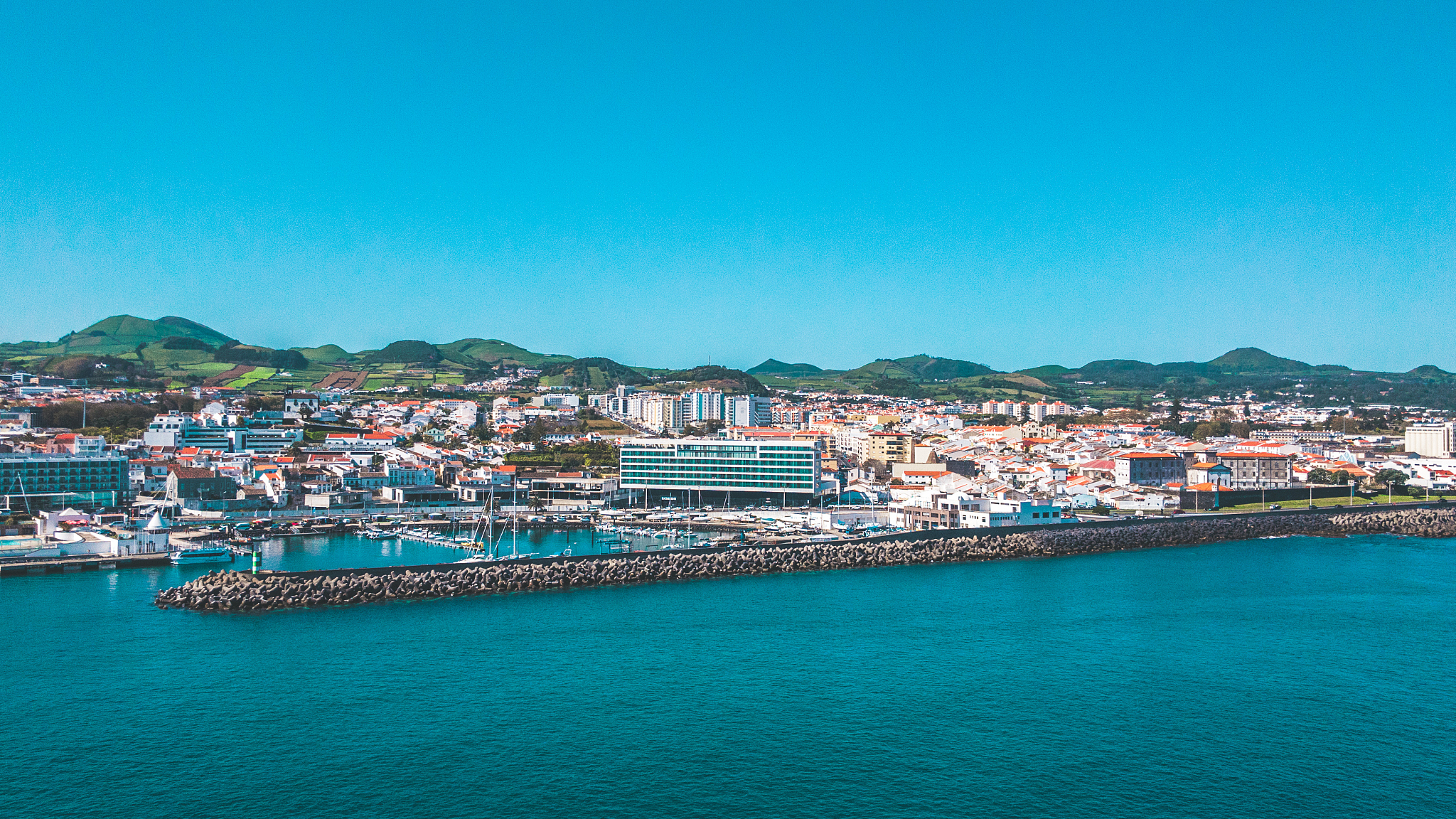 port at ponta delgada, azores