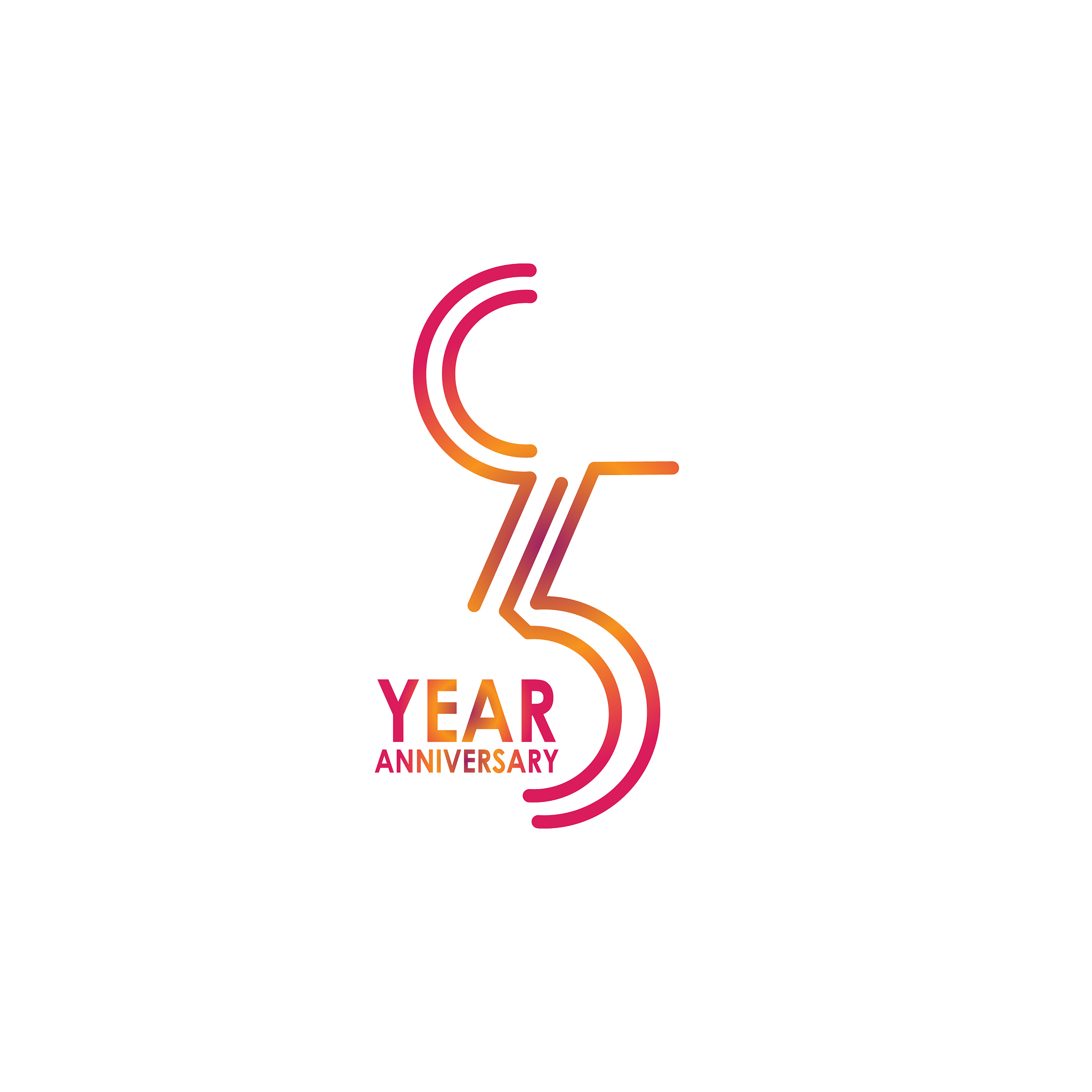 95 year anniversary celebration template design