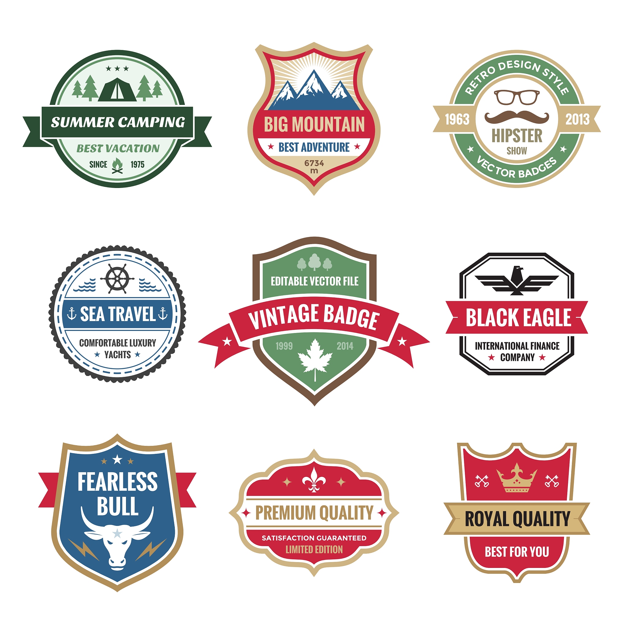 badges collection in format