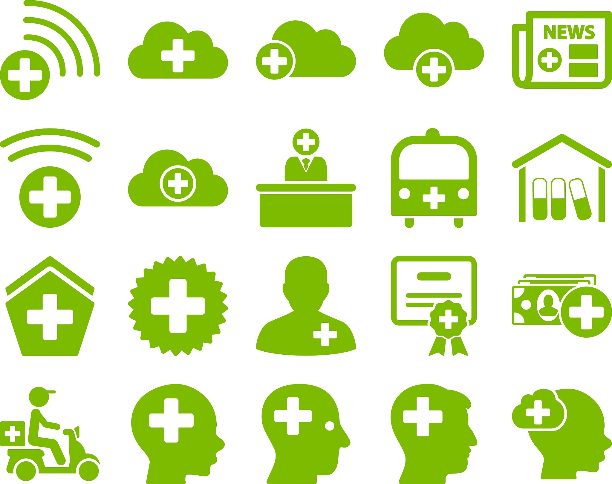 medical icon set