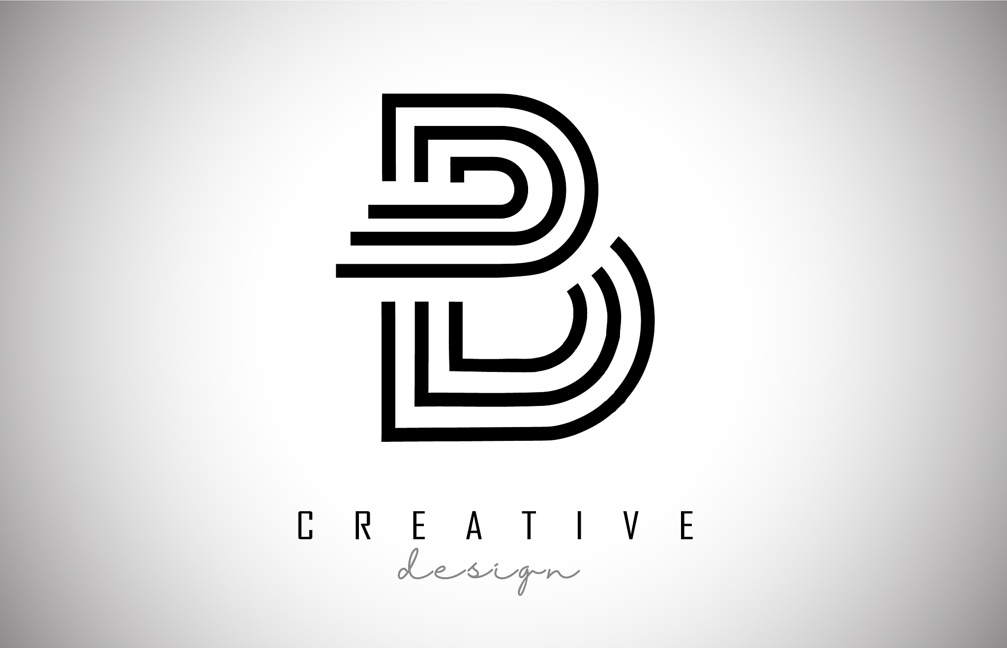 b letter logo monogram design creative b letter