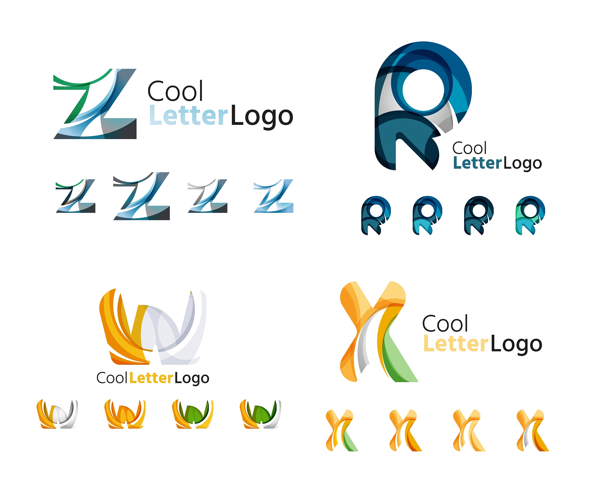 letter business emblem collection