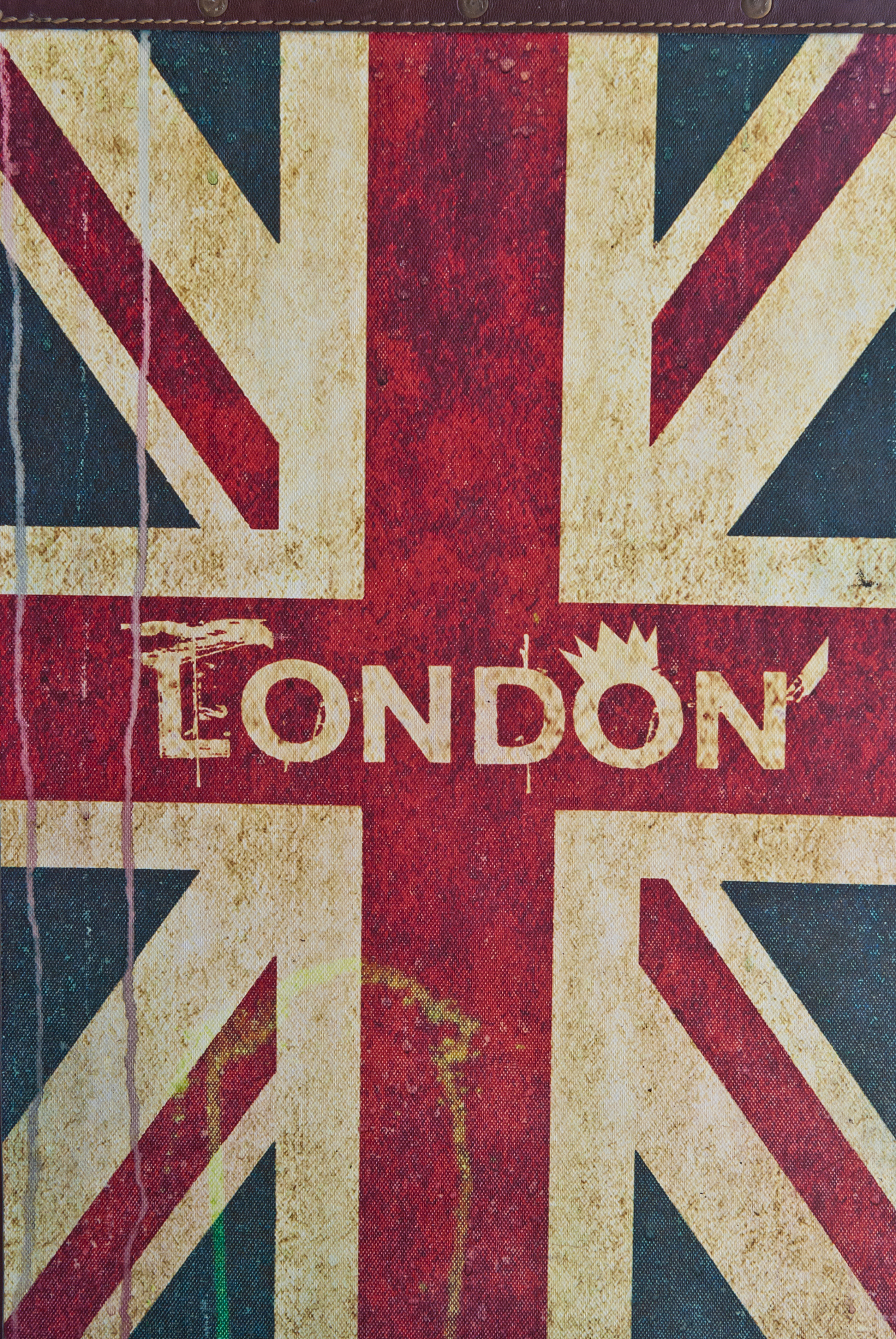 uk flag with london in th middle