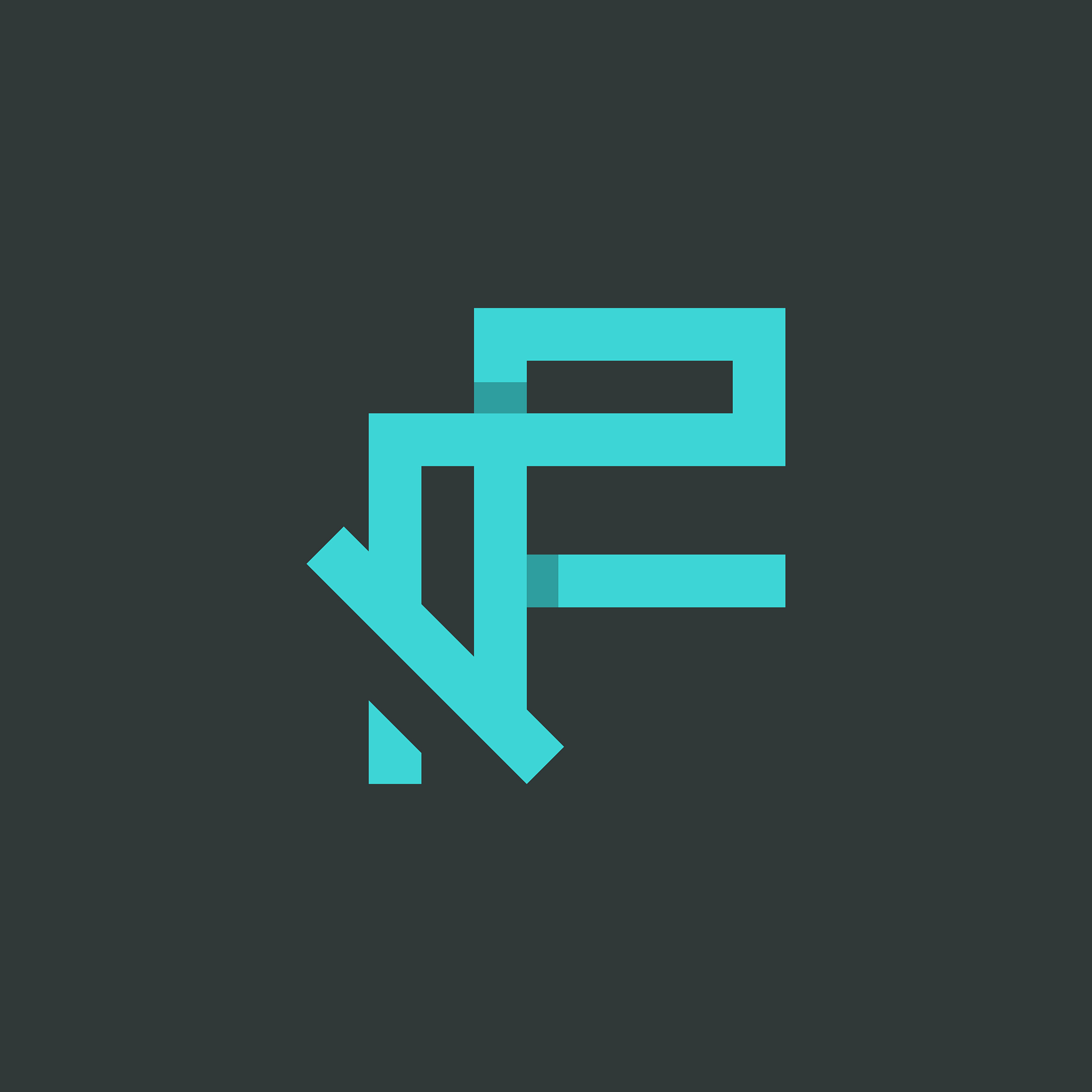 letter f minimalist business logo design