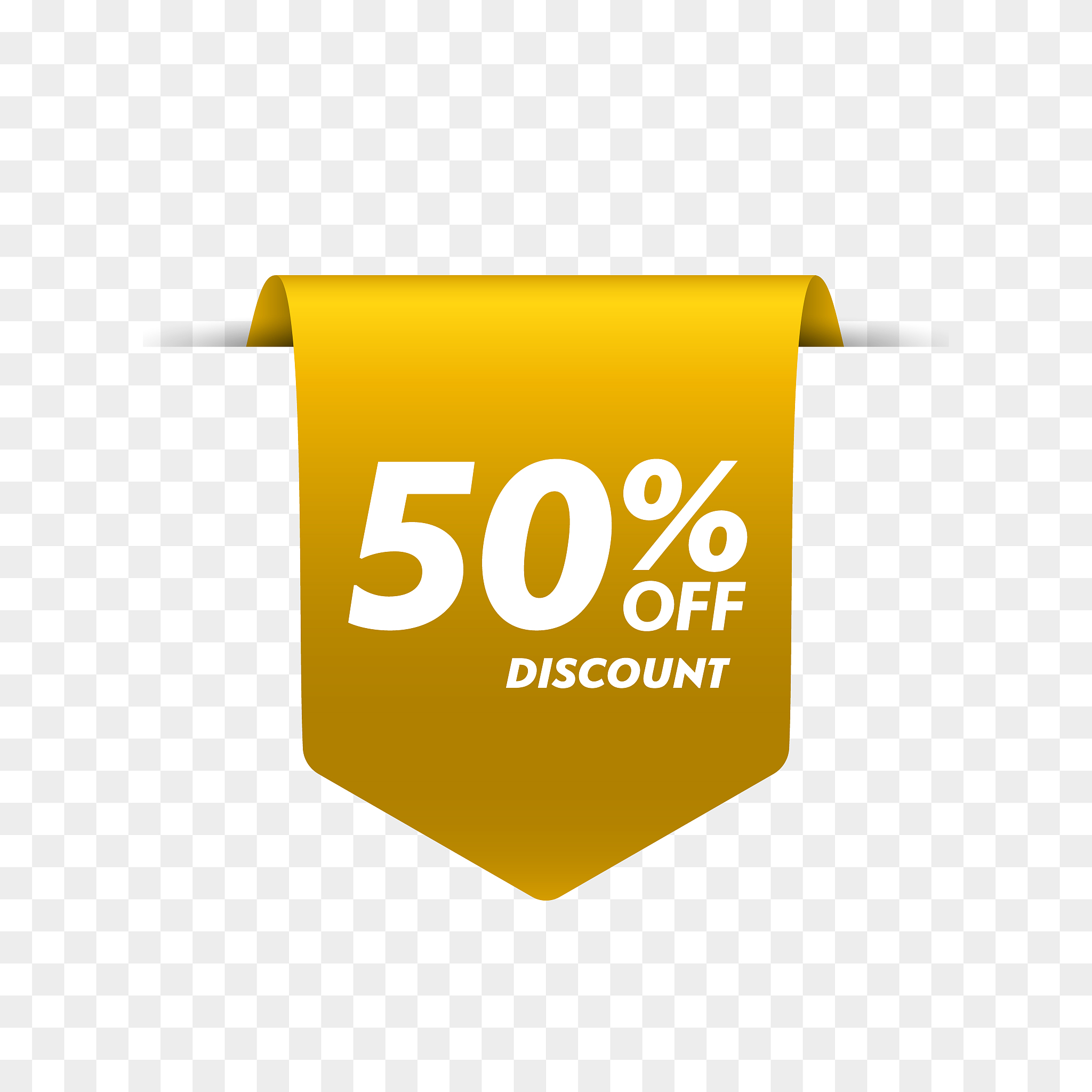 offer tag. 50% discount label.