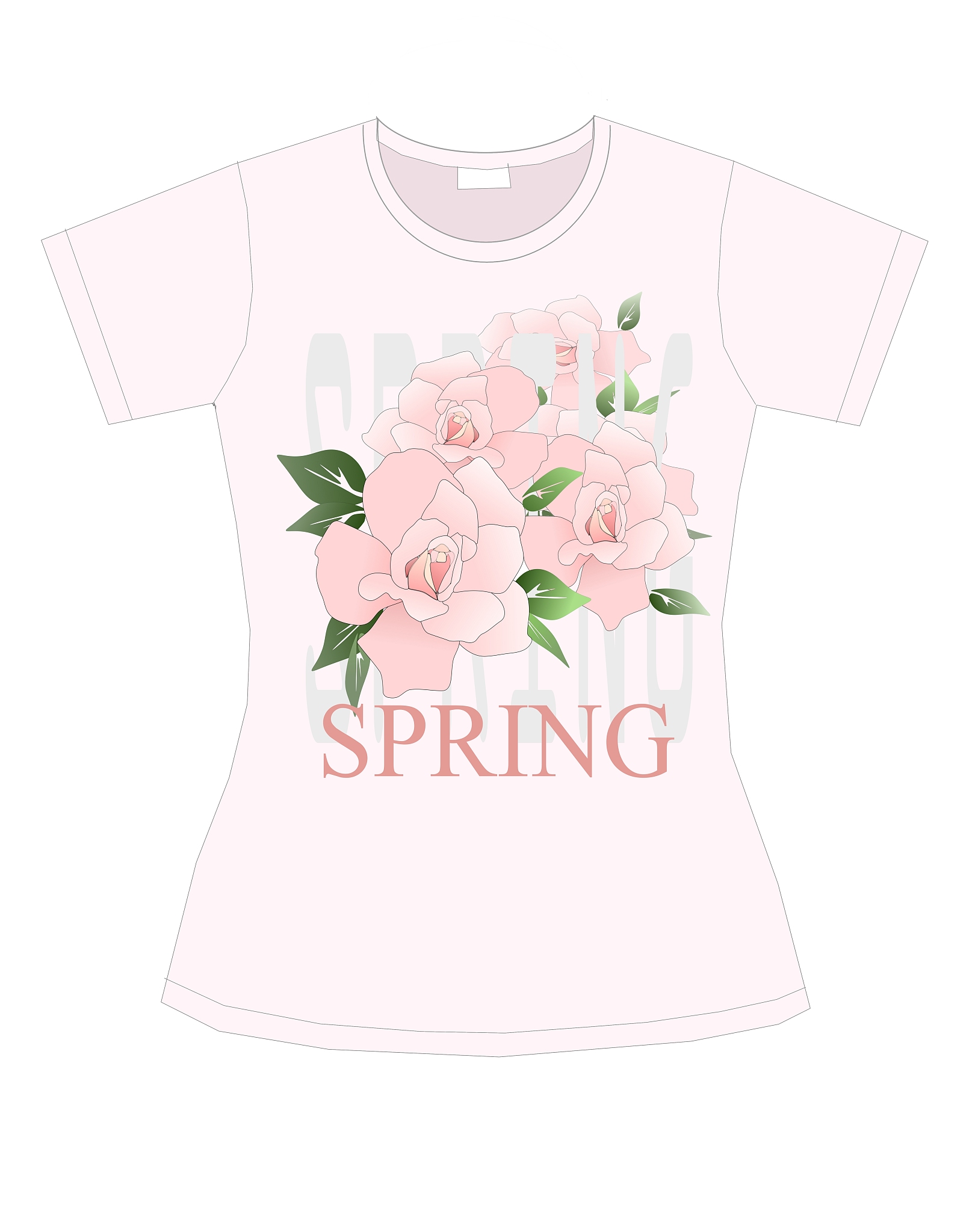 写10句话赞美这件女士印花短袖