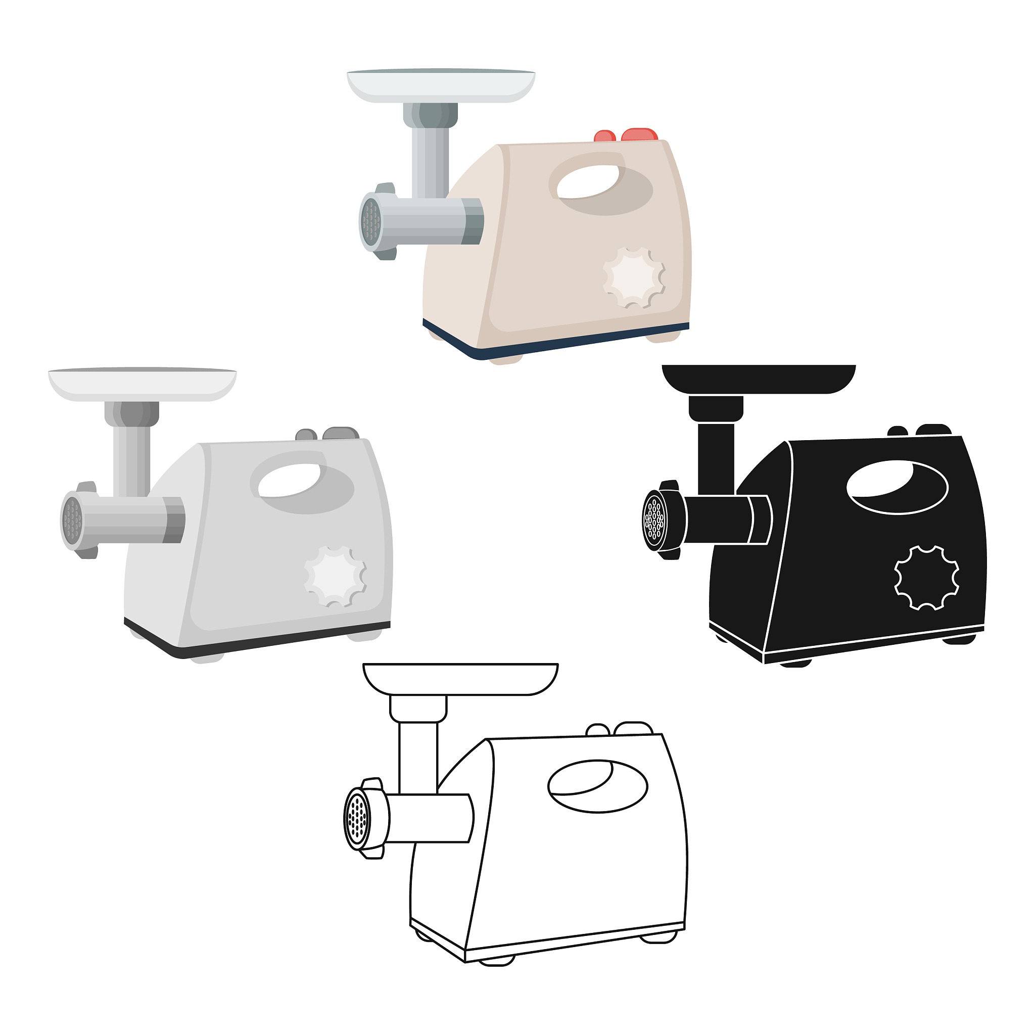 electical meat grinder icon in cartoonblack style