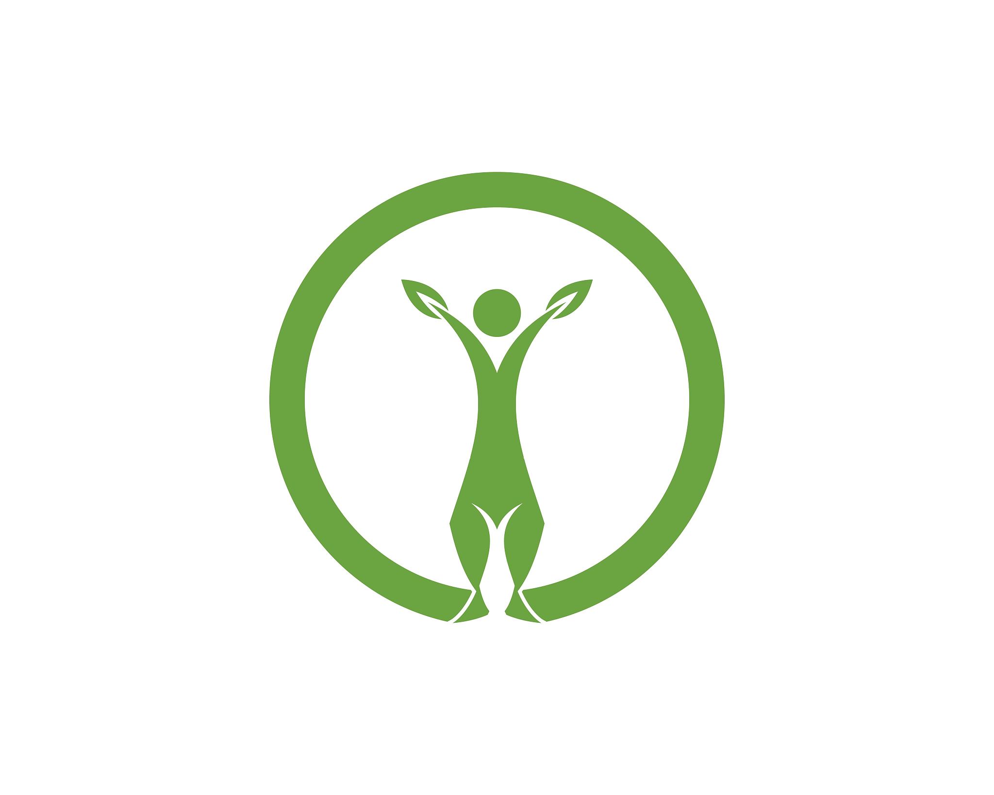health people leaf logo design template