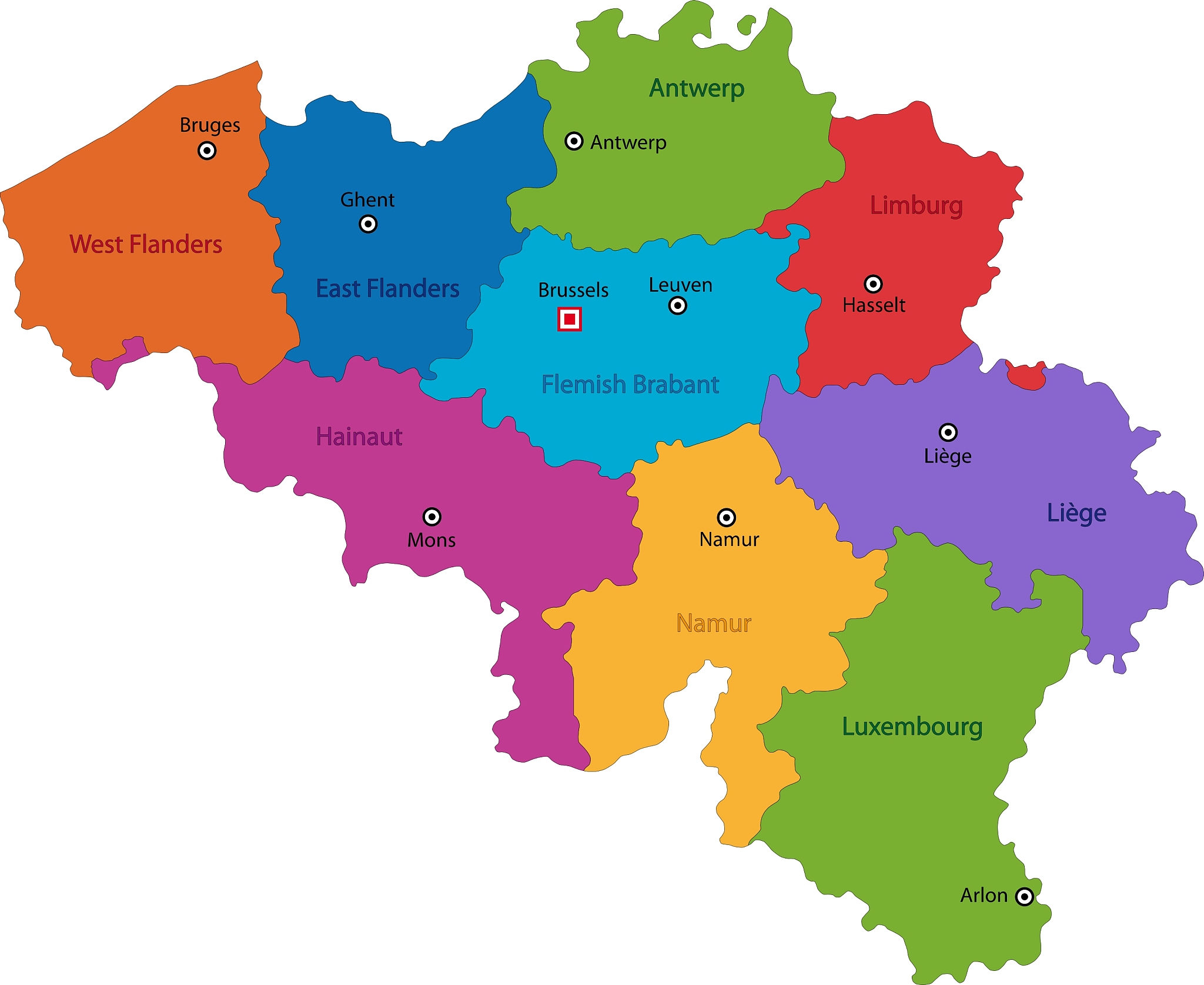 belgium map