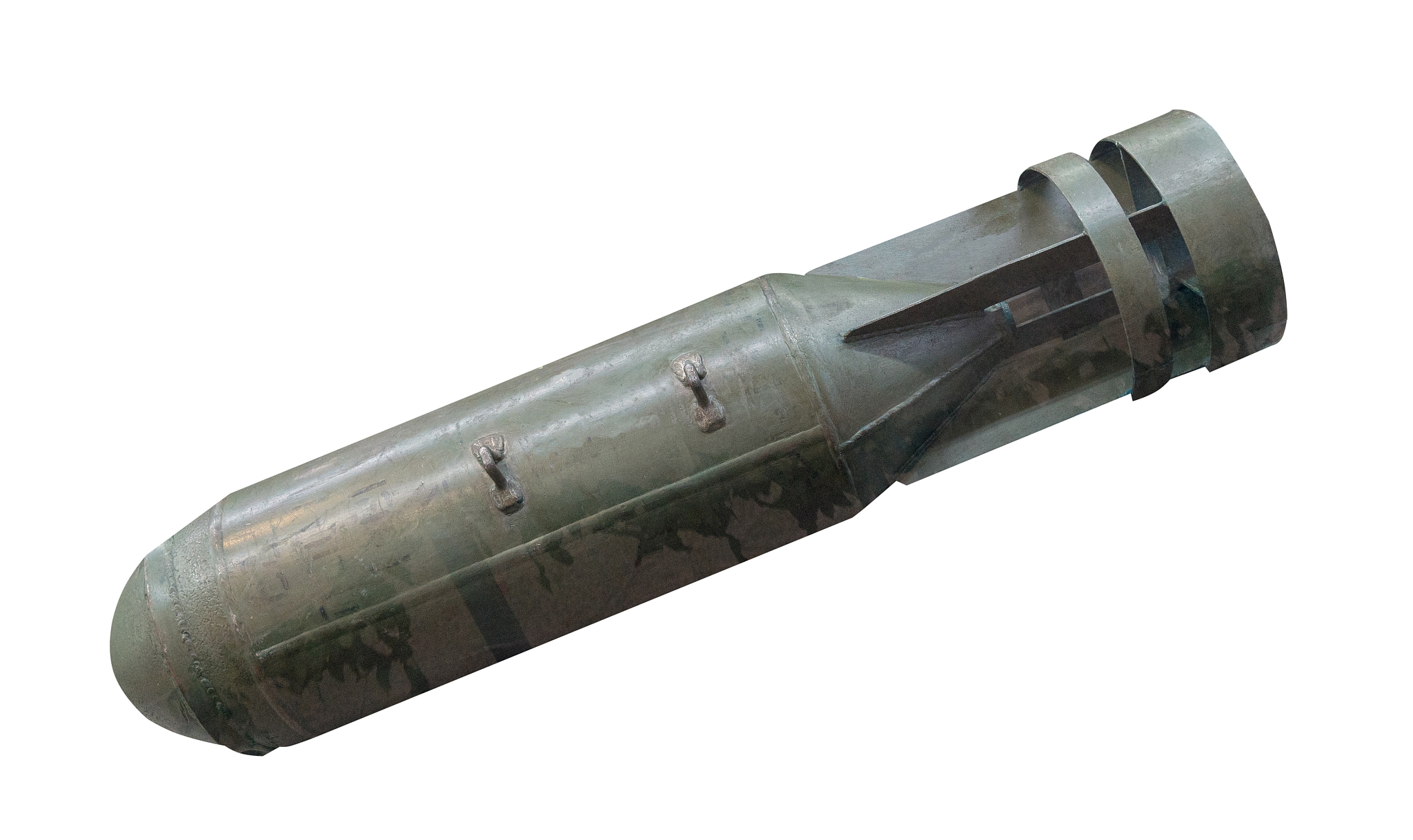 aerial bomb of world war ii, isolated on white background. aeria