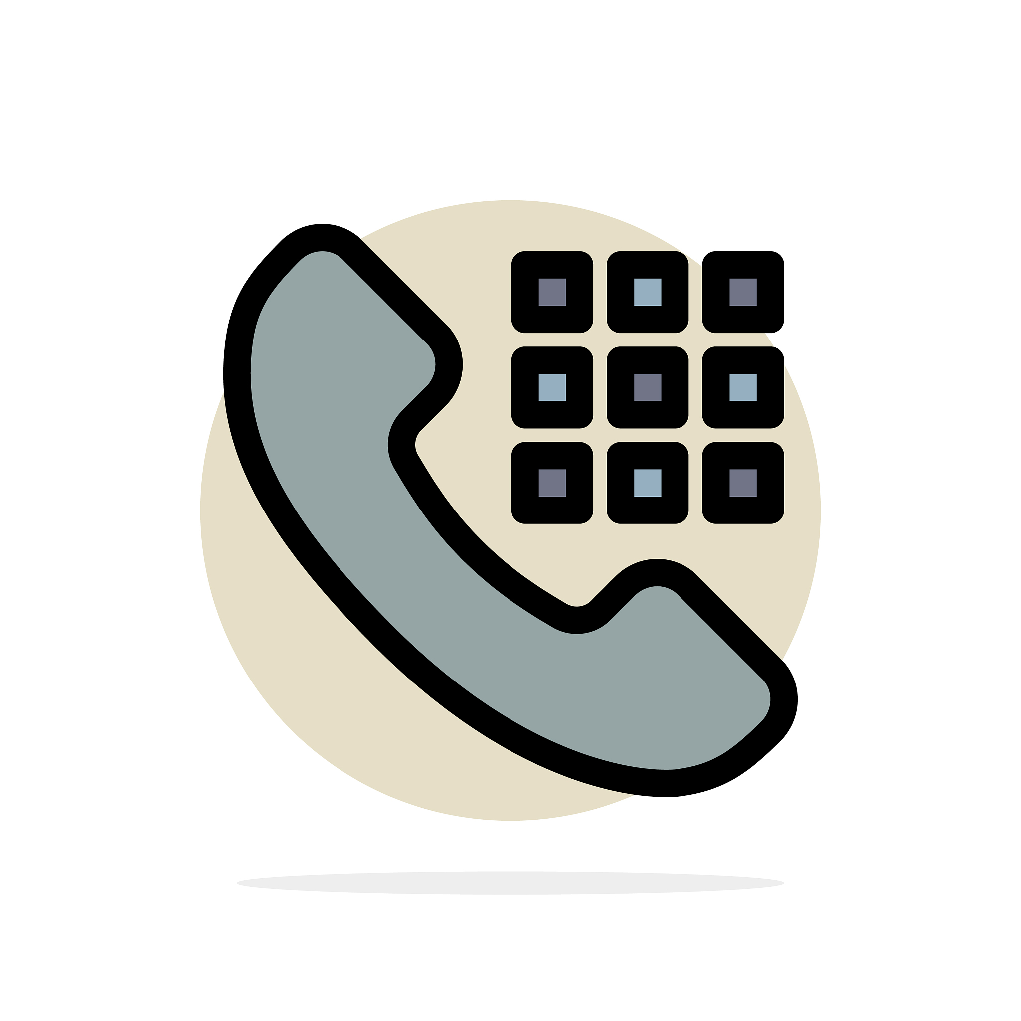 call dial phone keys abstract circle background