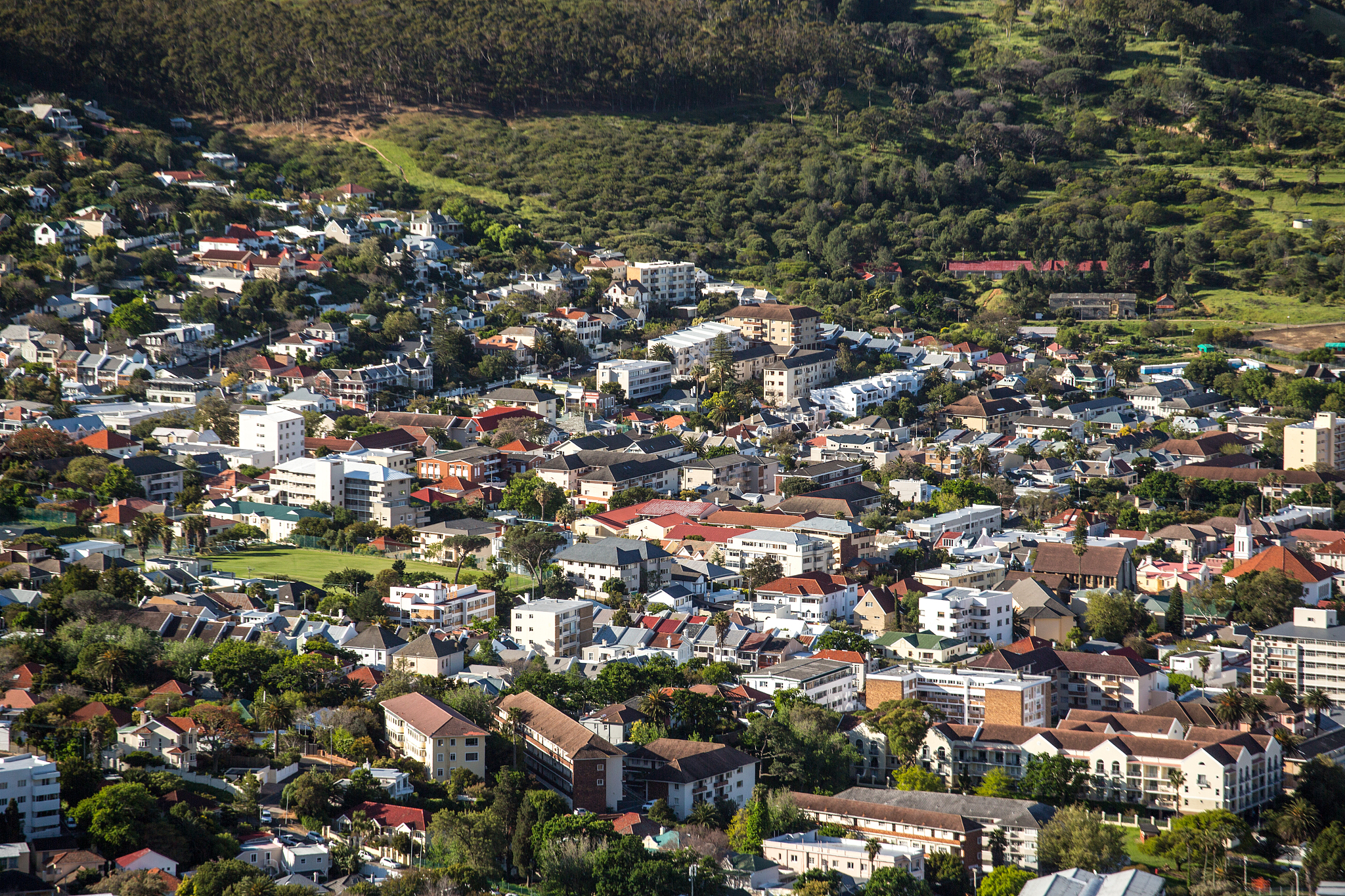 aerial view of cape town