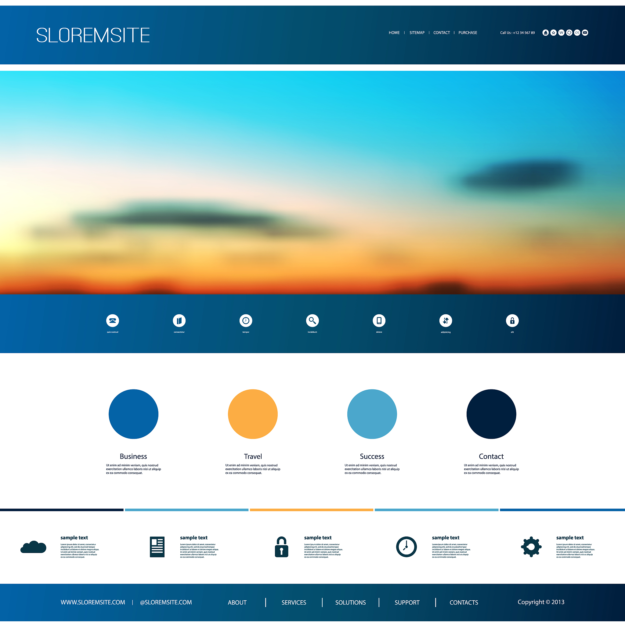 one page website template