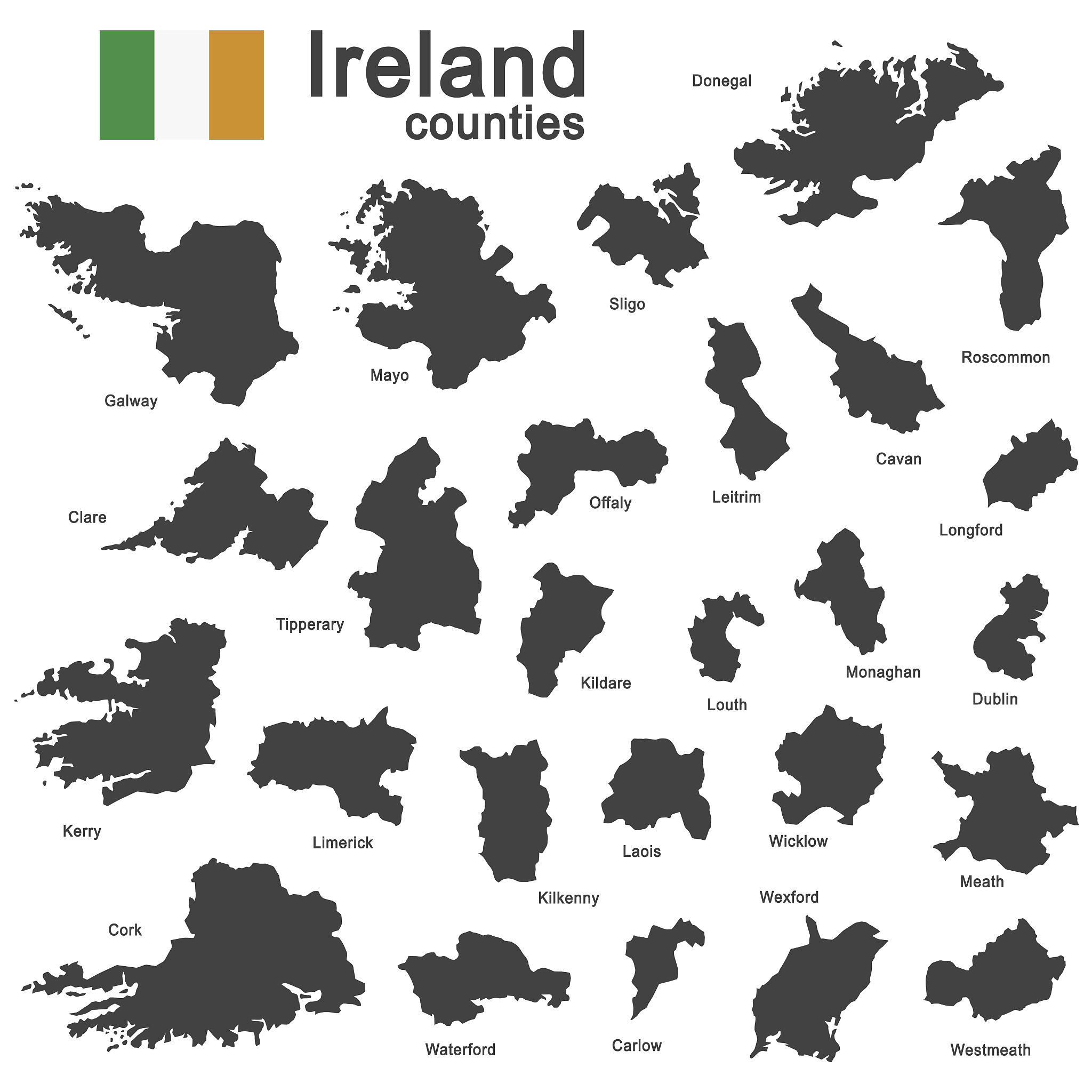 ireland and counties