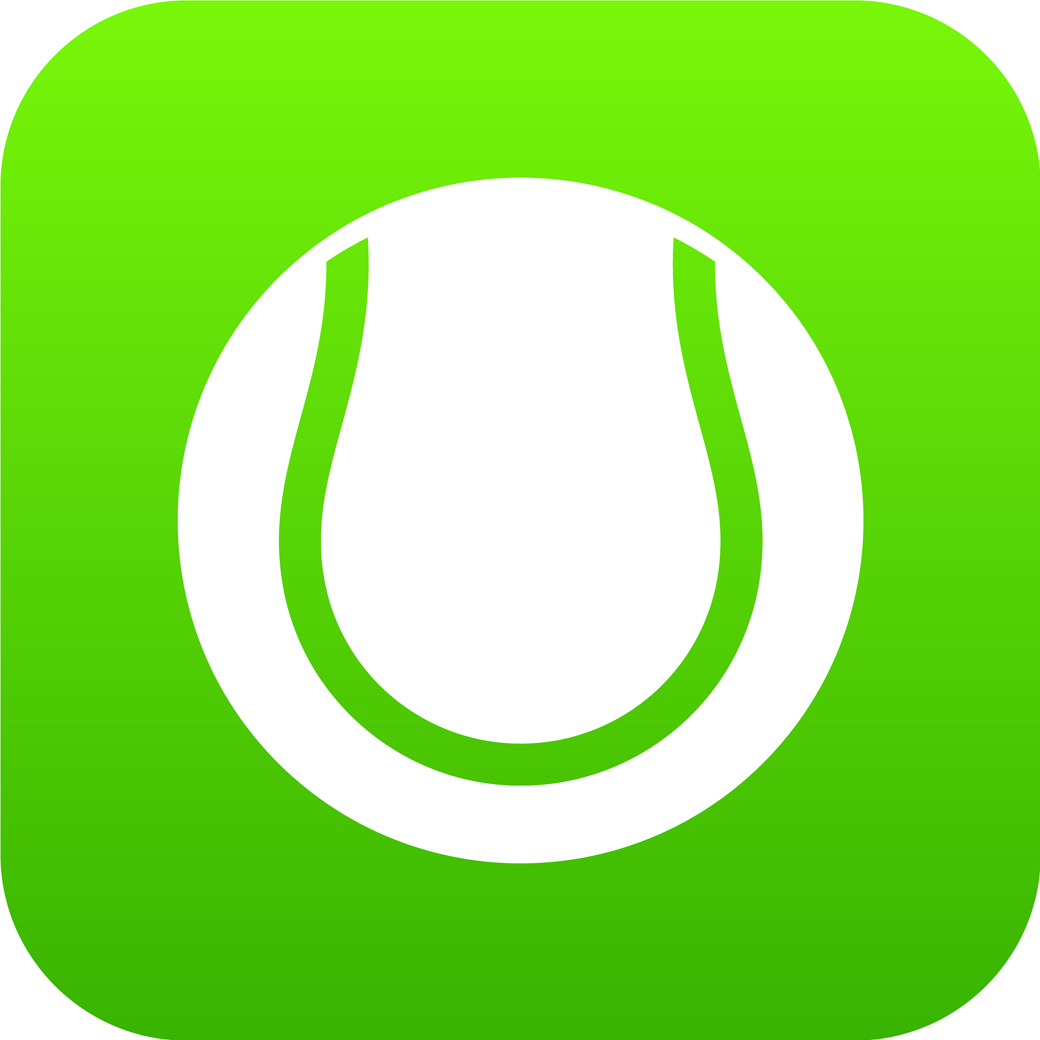 tennis ball icon digital green