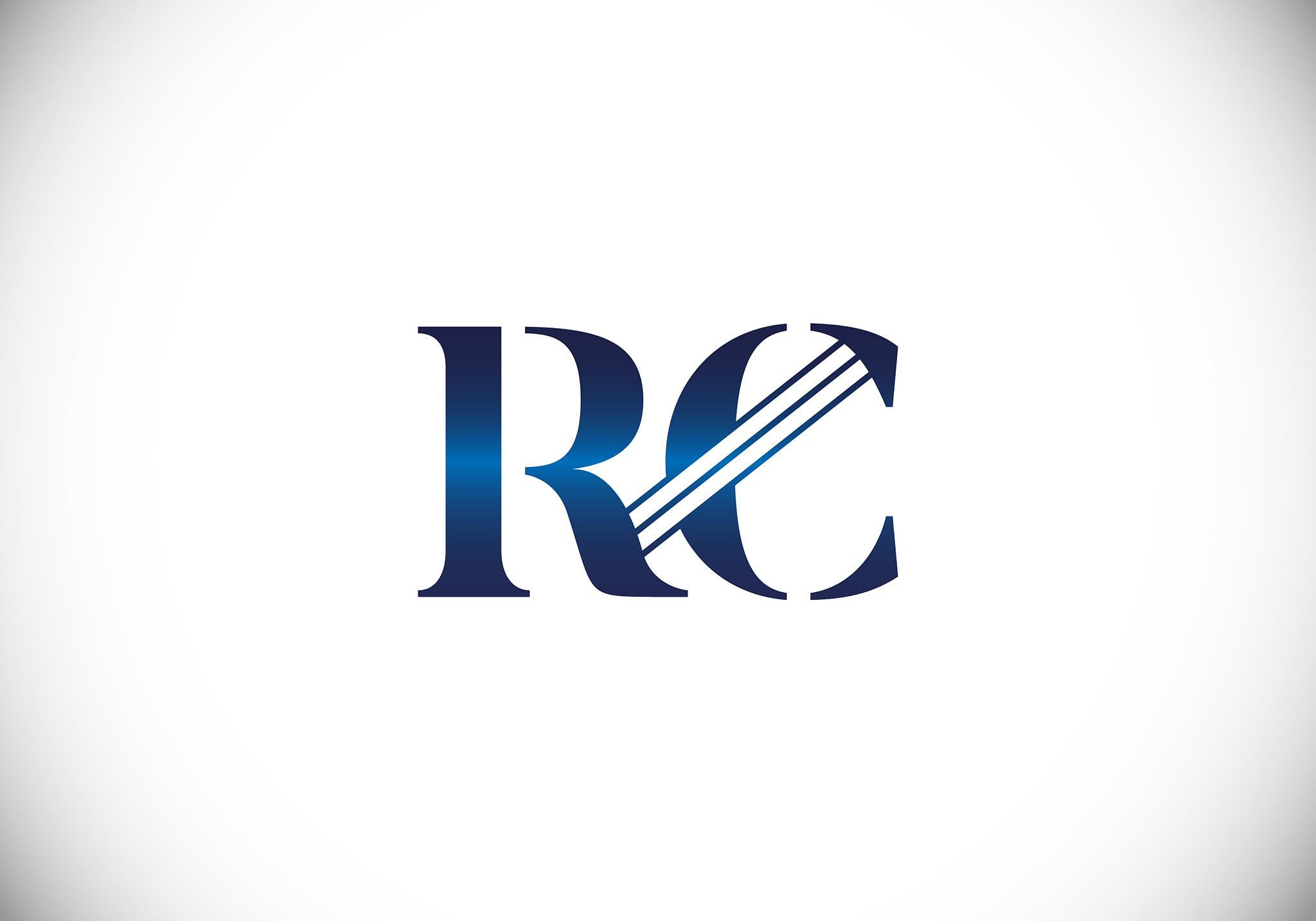 initial monogram letter r c logo design template