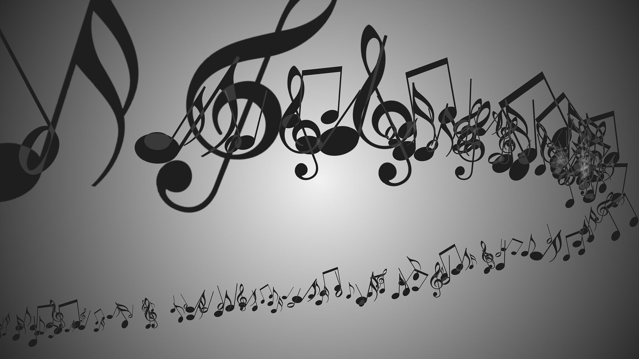 abstract background with colorful music notes.