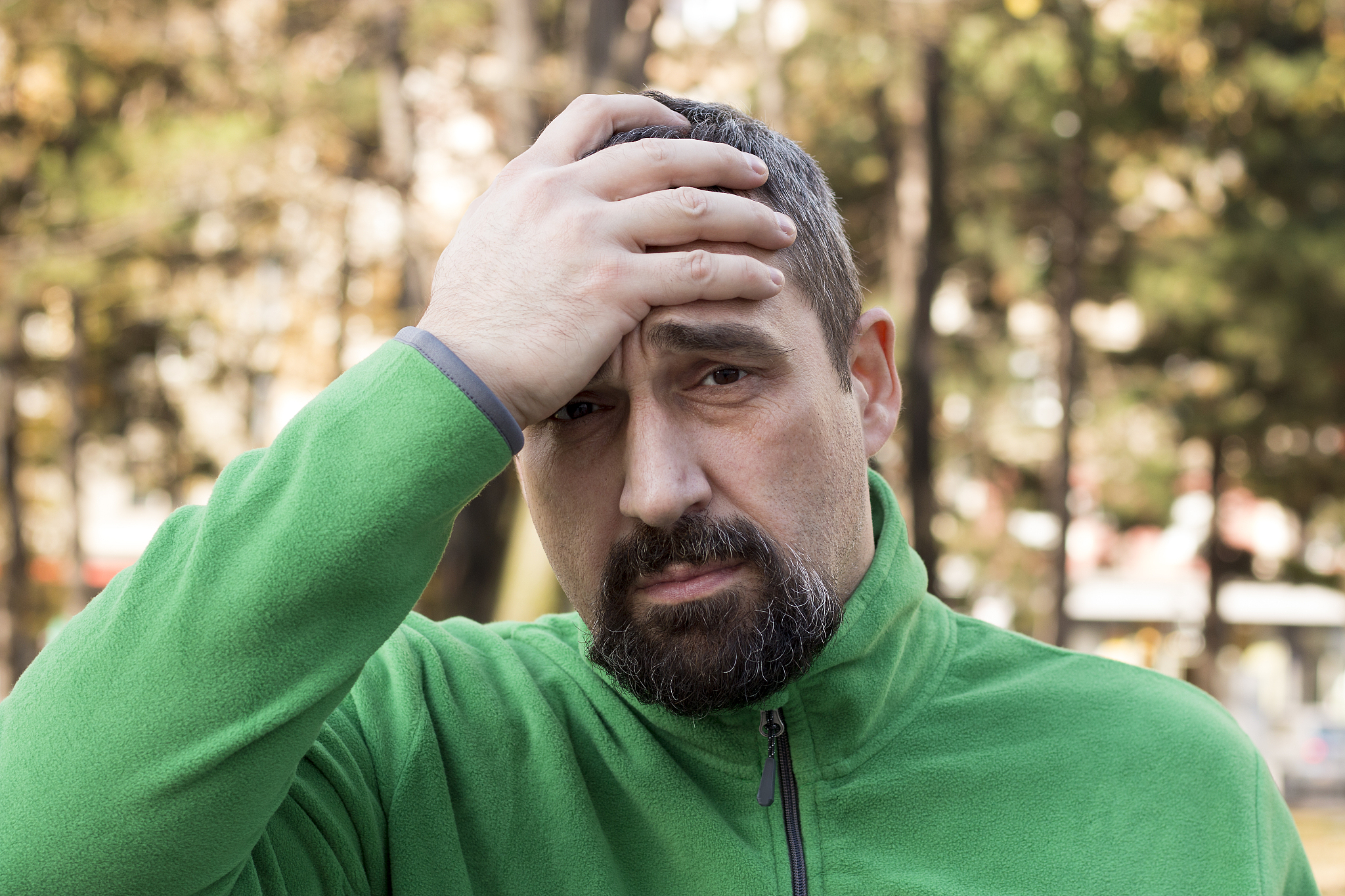 man having headache