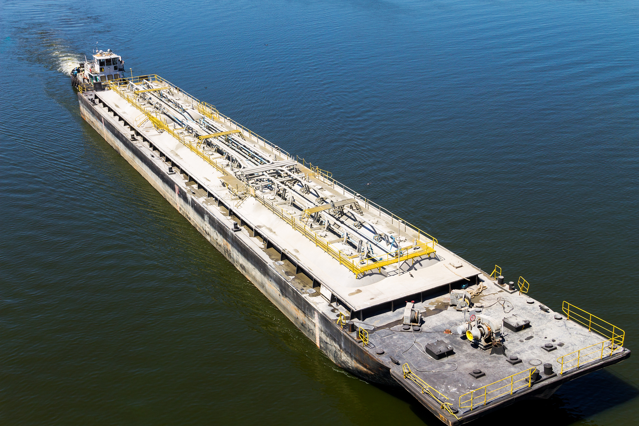 barge floating on the dnieper river