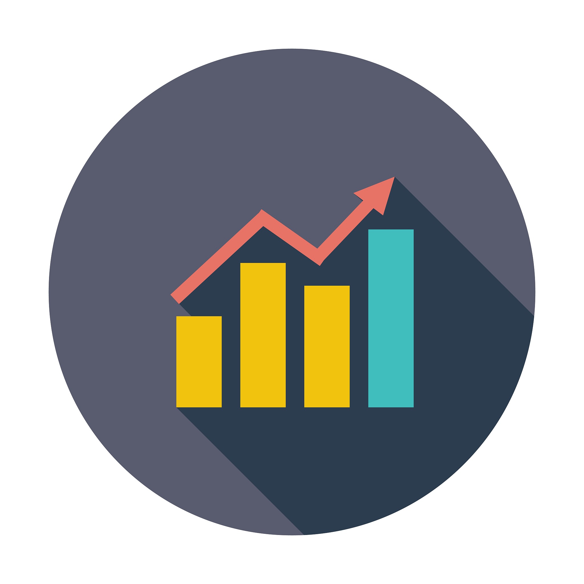 graph flat single icon.