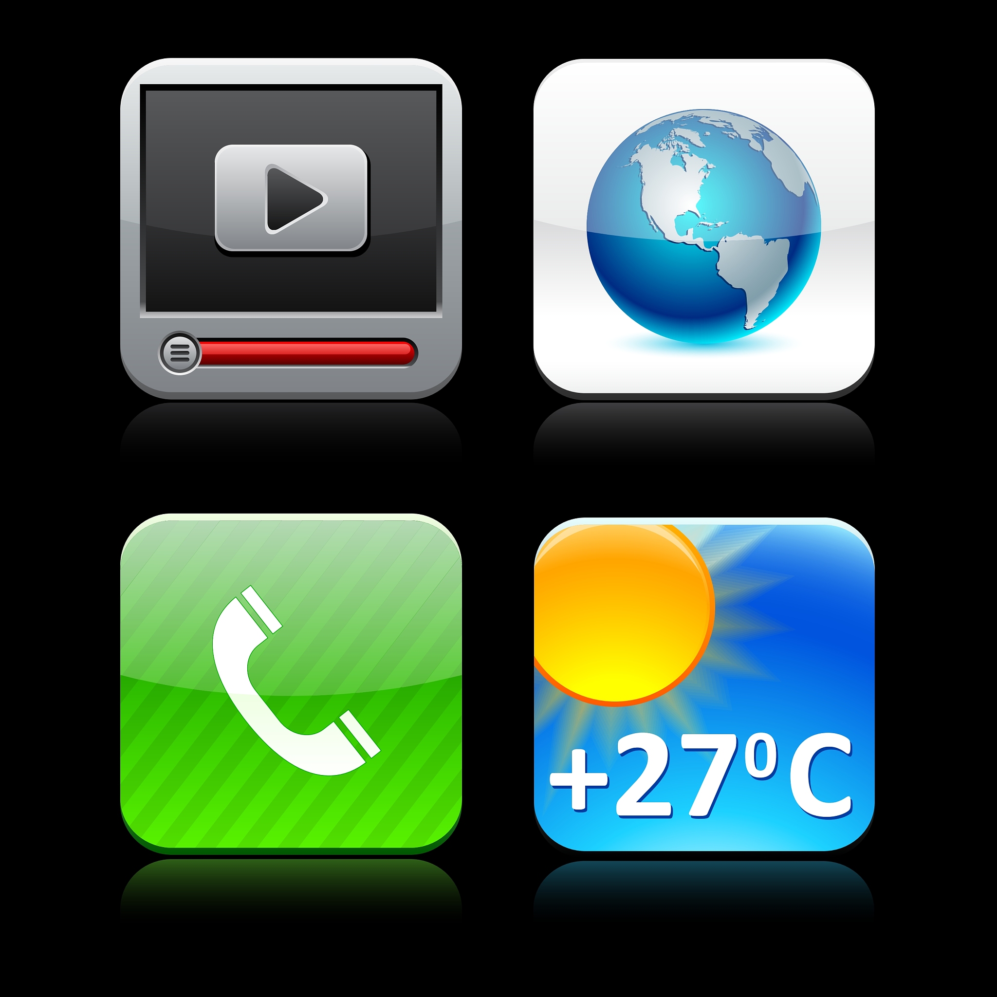 square high-detailed apps icons