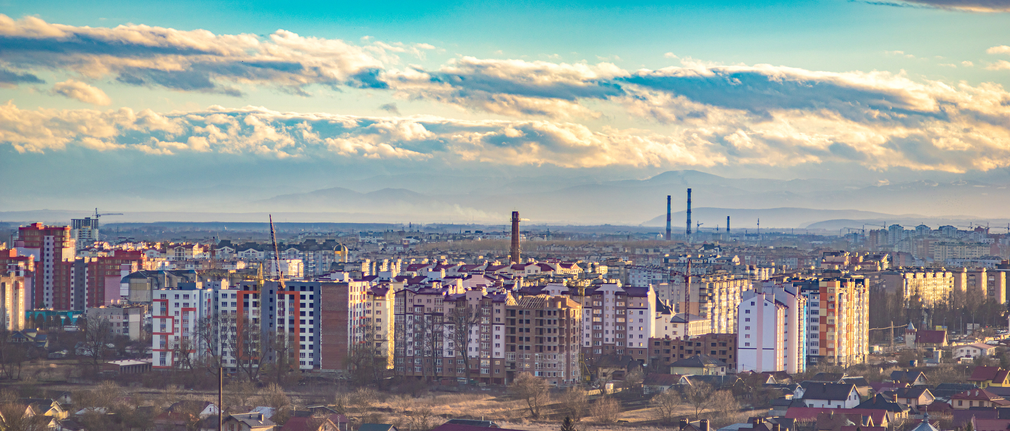 panorama of the ukrainian city