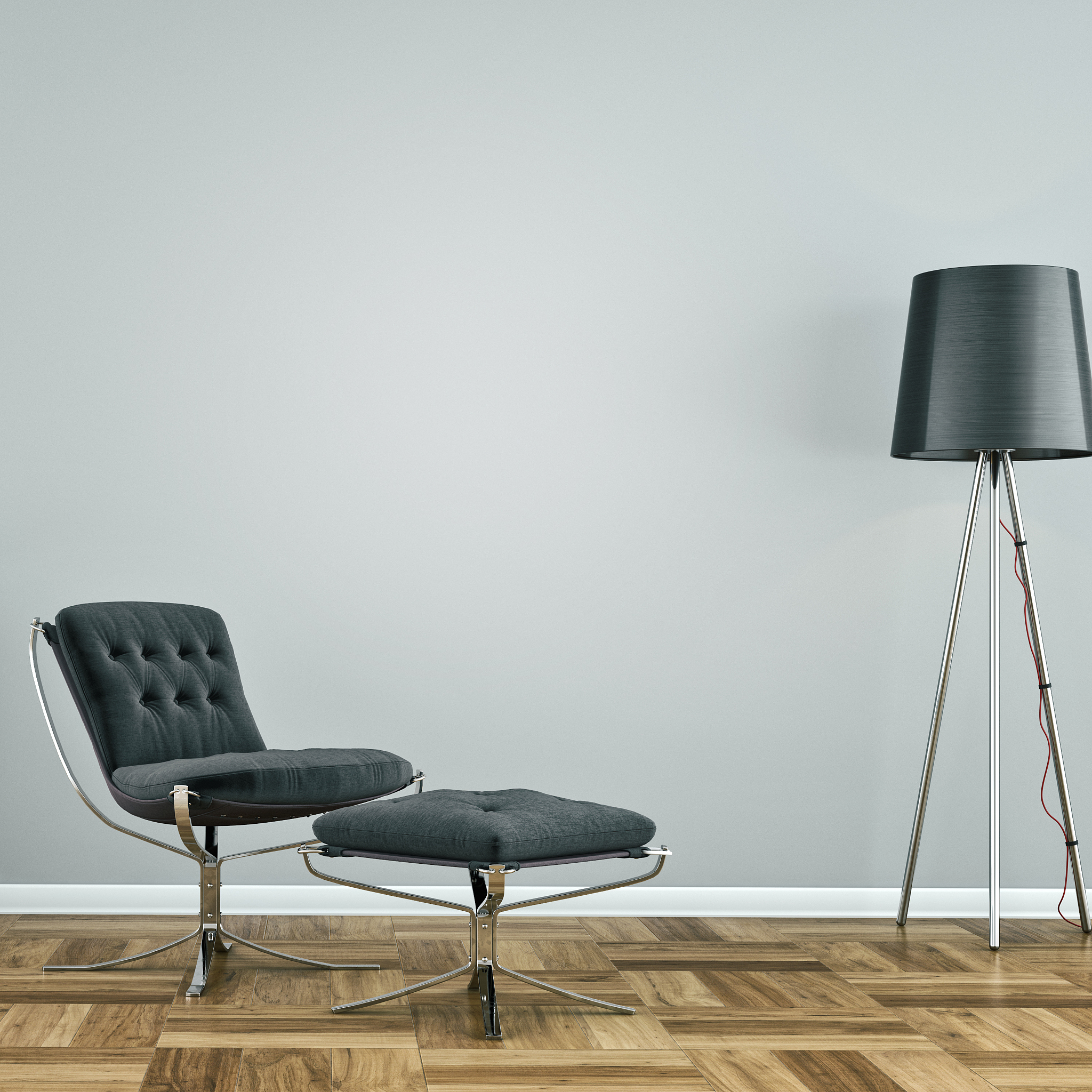 modern living room with chair