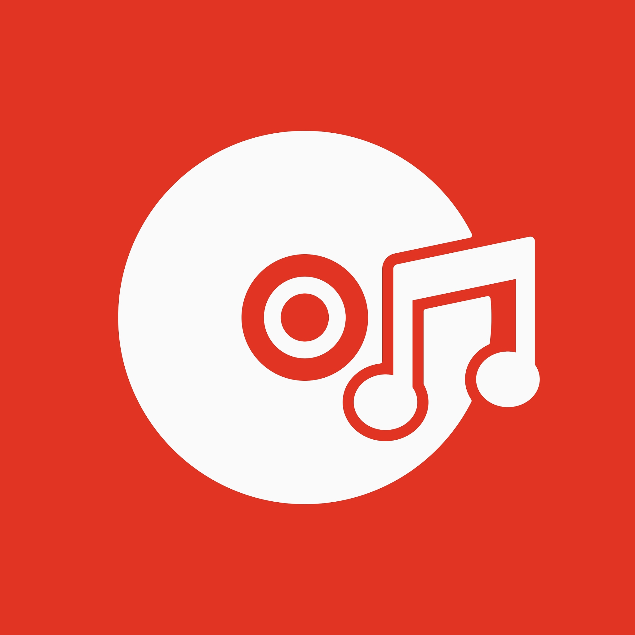 the music icon disc symbol flat