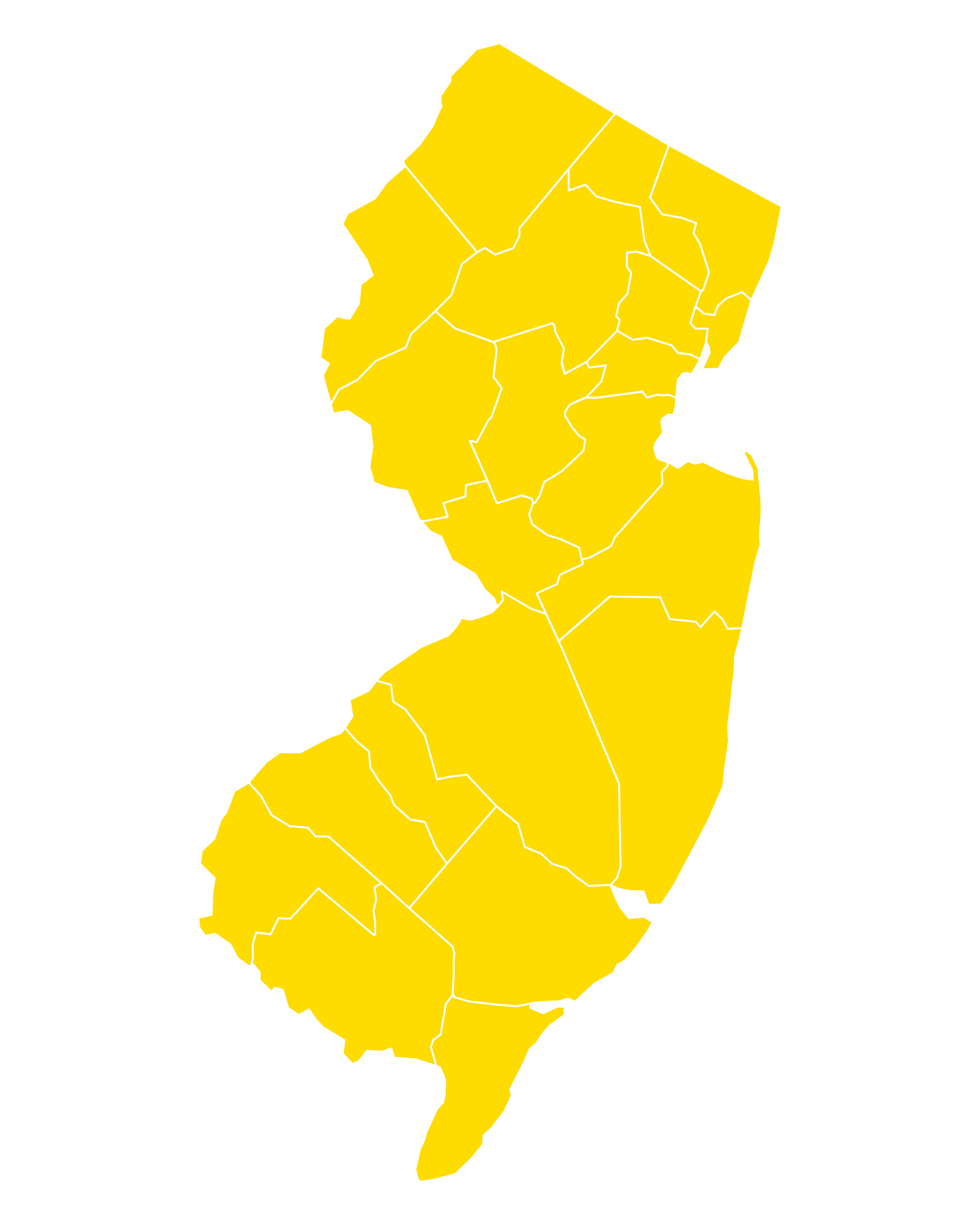 map of new jersey