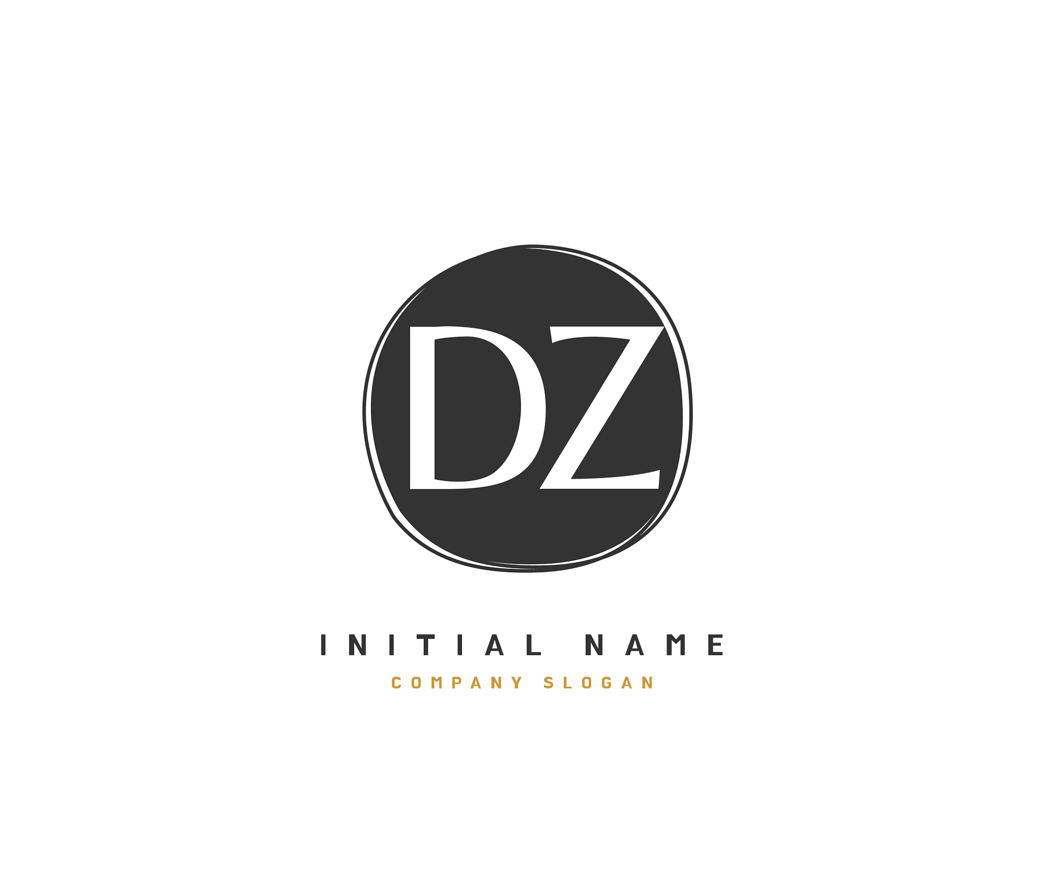 d z dz beauty initial logo handwriting logo of