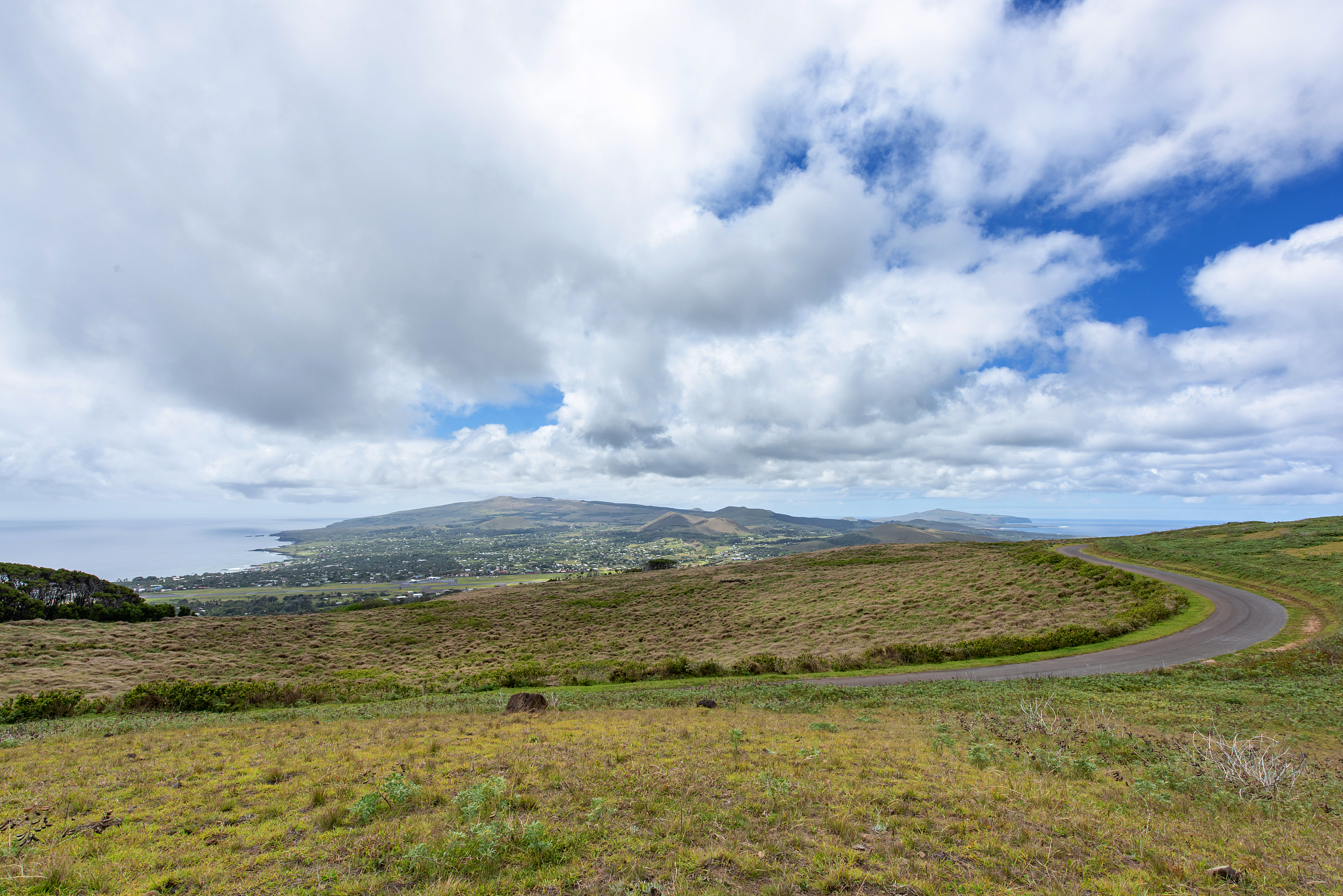 the volcanic crater of rano kau