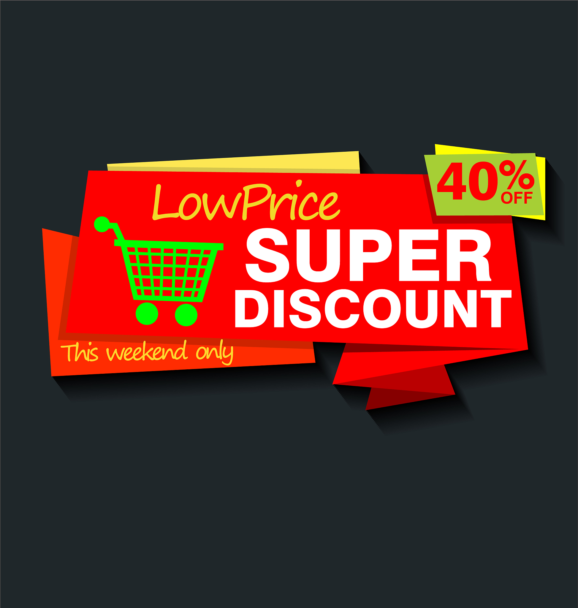 modern sale sticker red edition 9