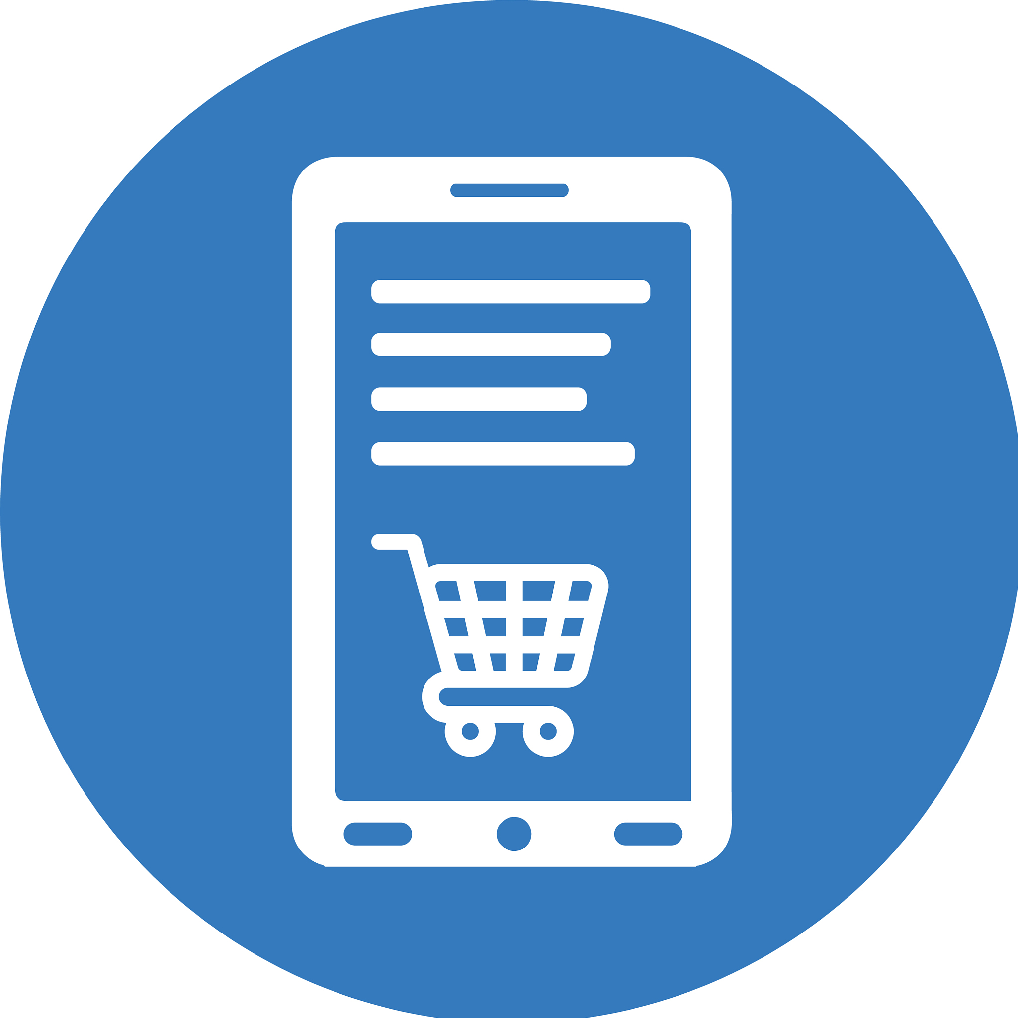 mobile online shopping icon