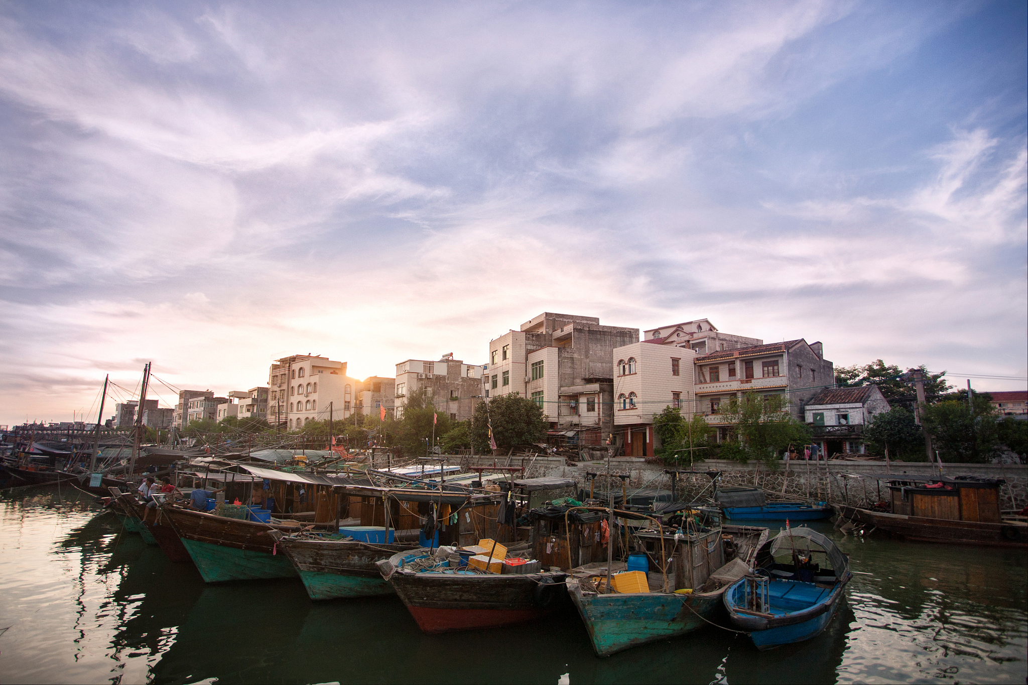 sunset in beihai