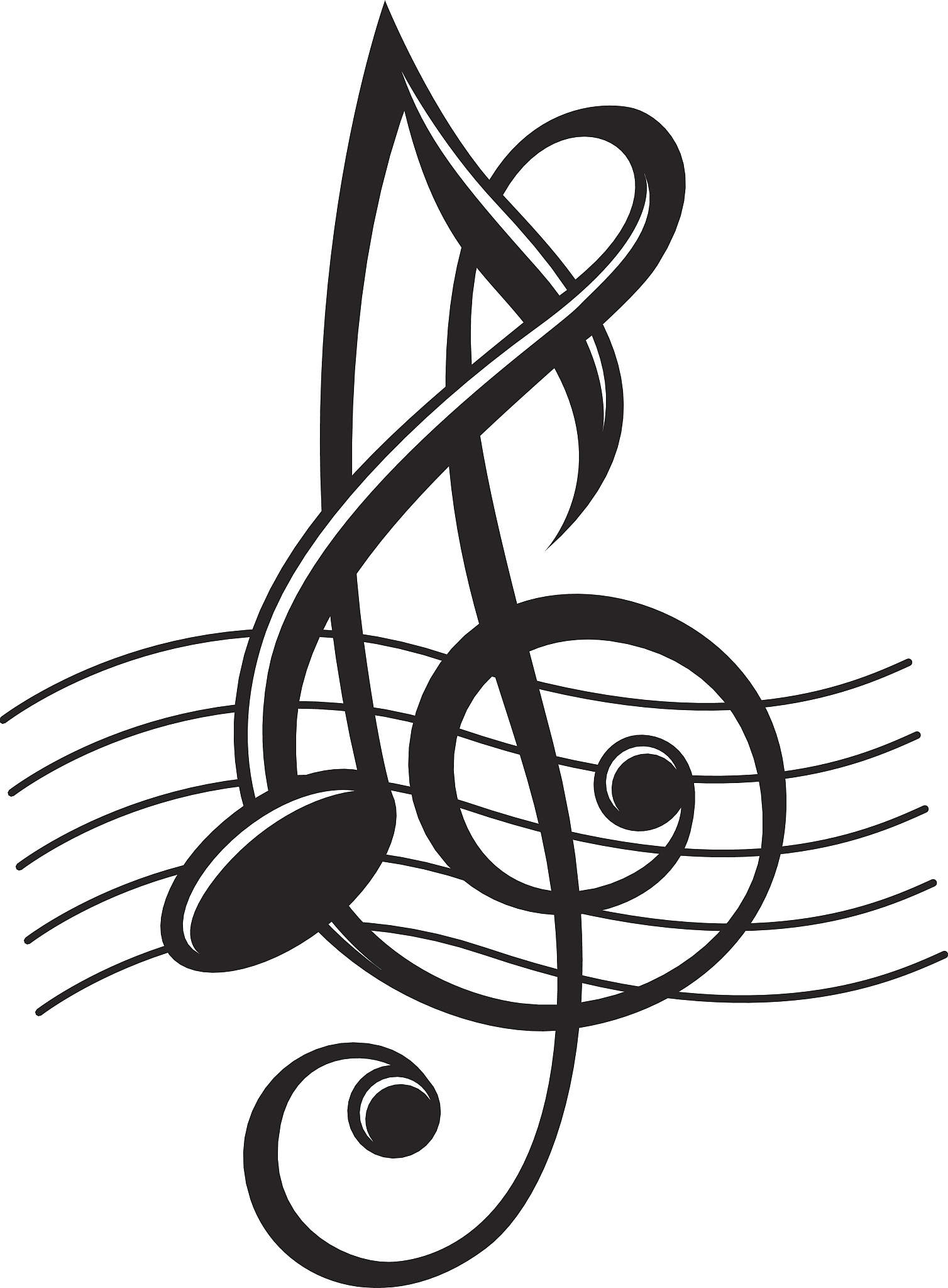 music notes on stave