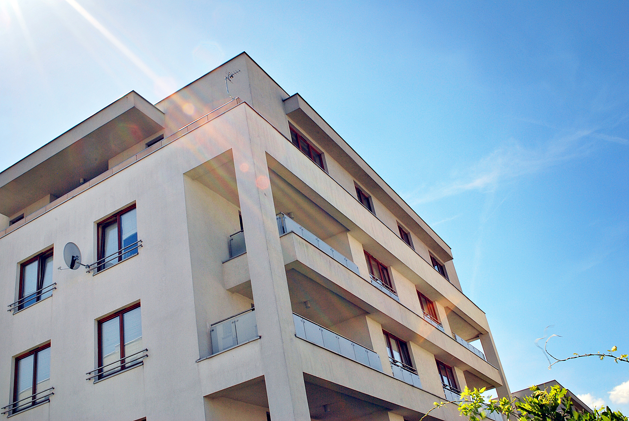 modern, luxury apartment building. modern apartment house