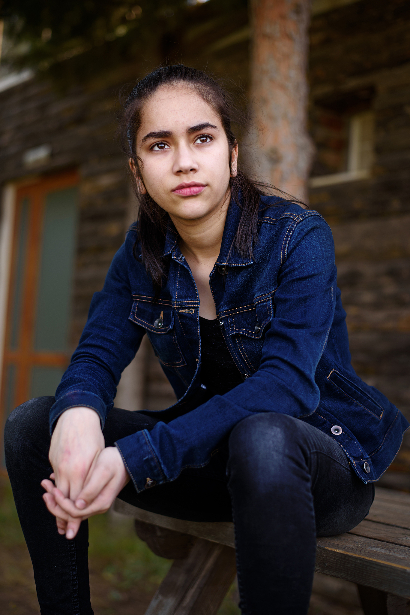 unhappy teenage girl
