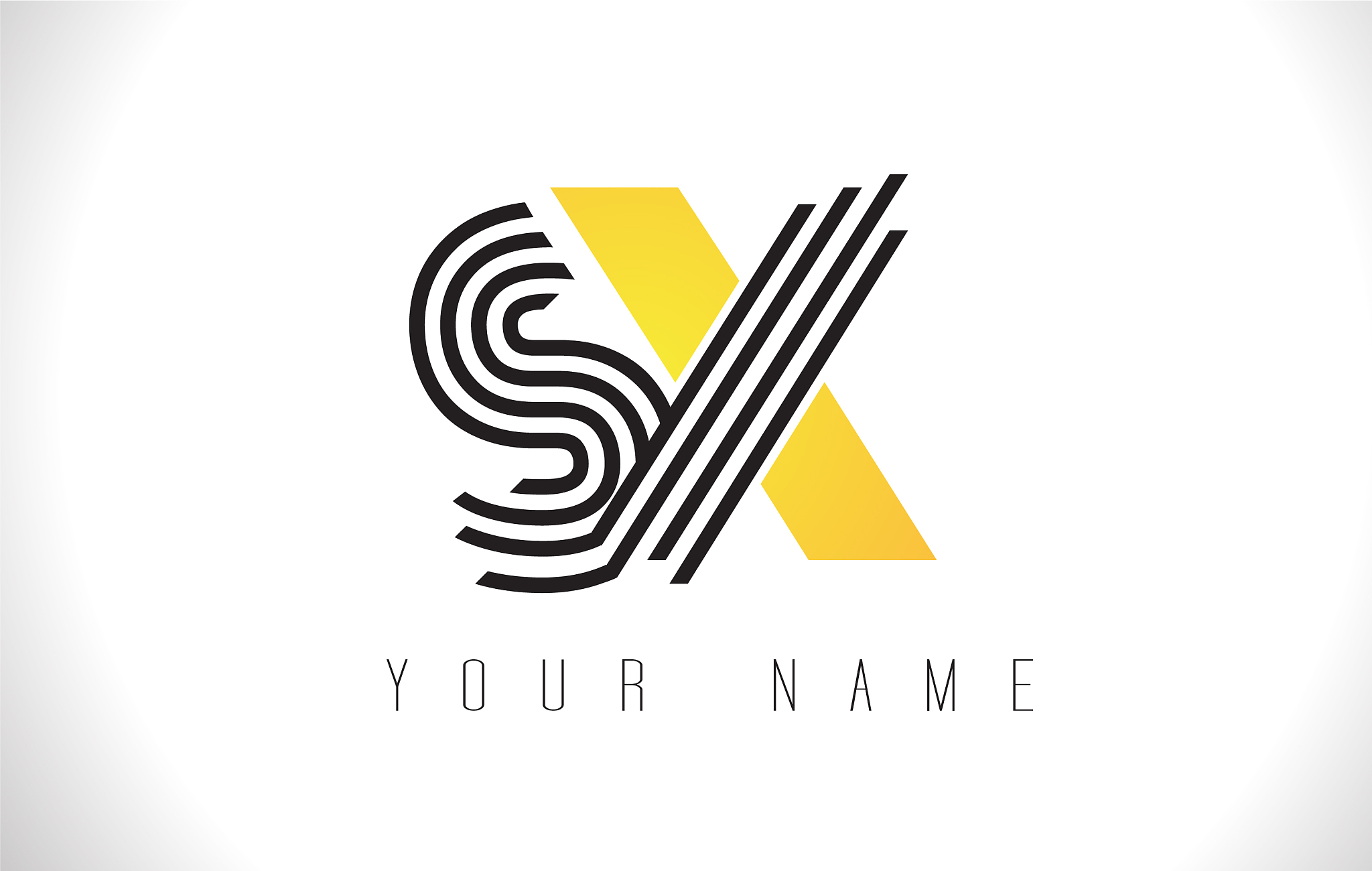 sx black lines letter logo creative line letters
