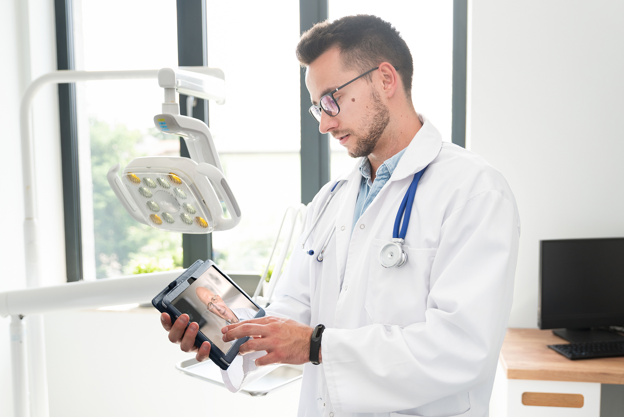 doctor and senior man patient medical consultation