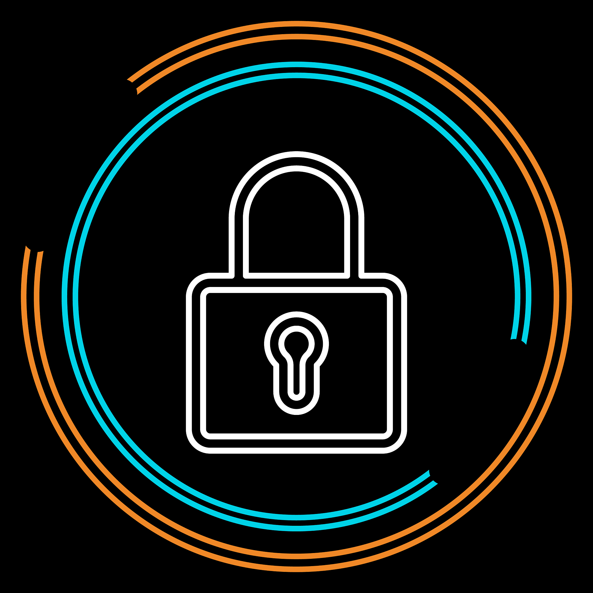 simple lock thin line icon