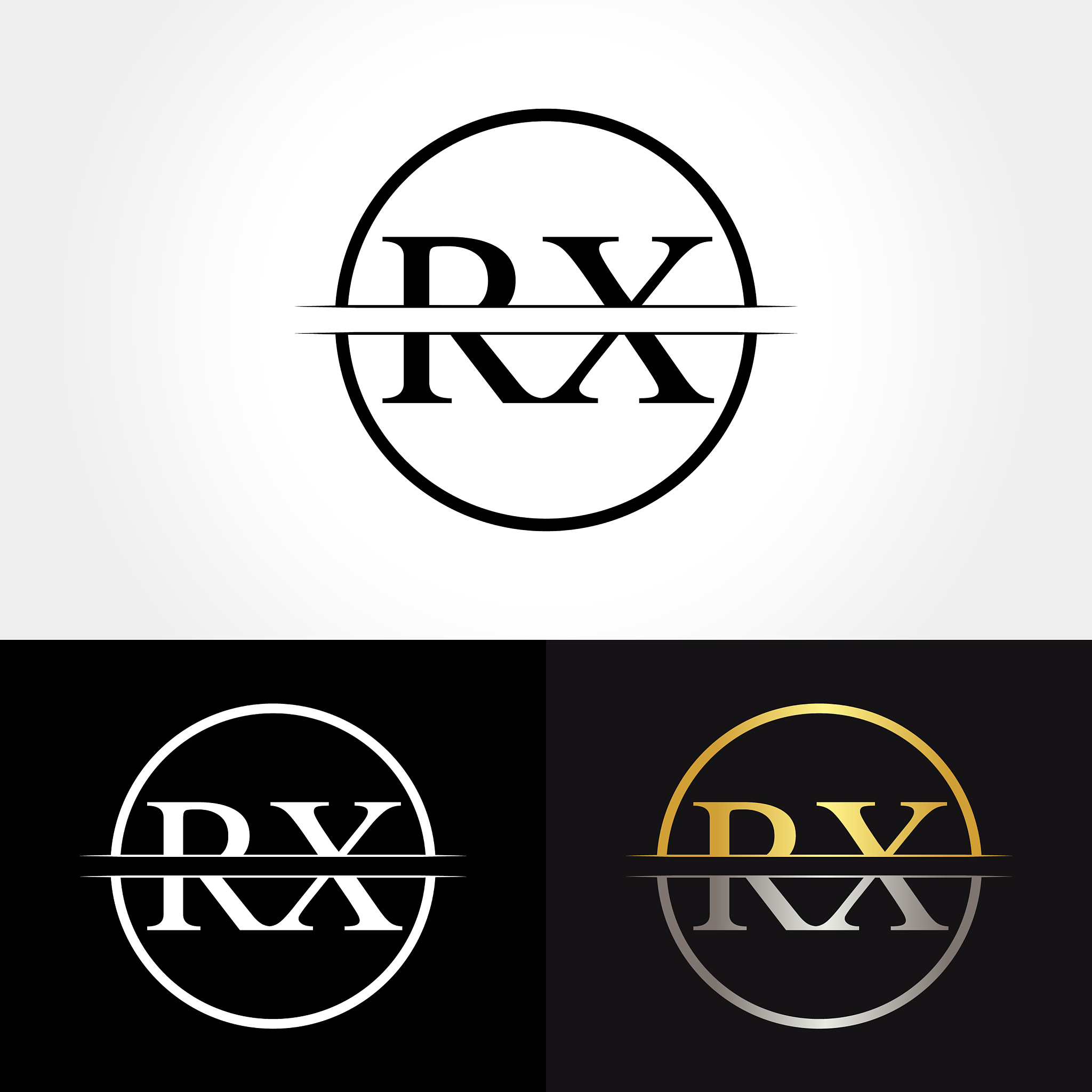 abstract letter rx logo design template creative