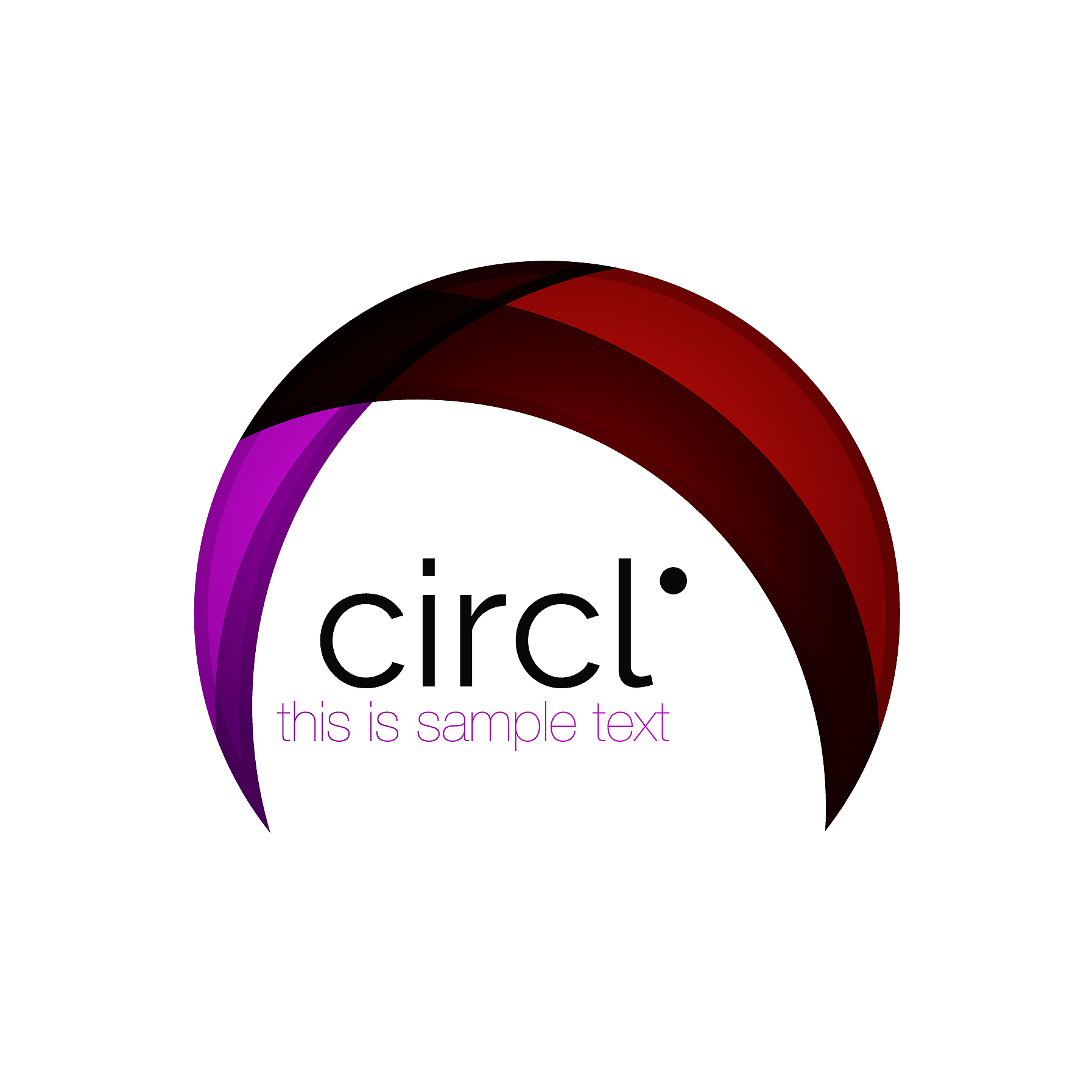 clean professional colorful circle business icon