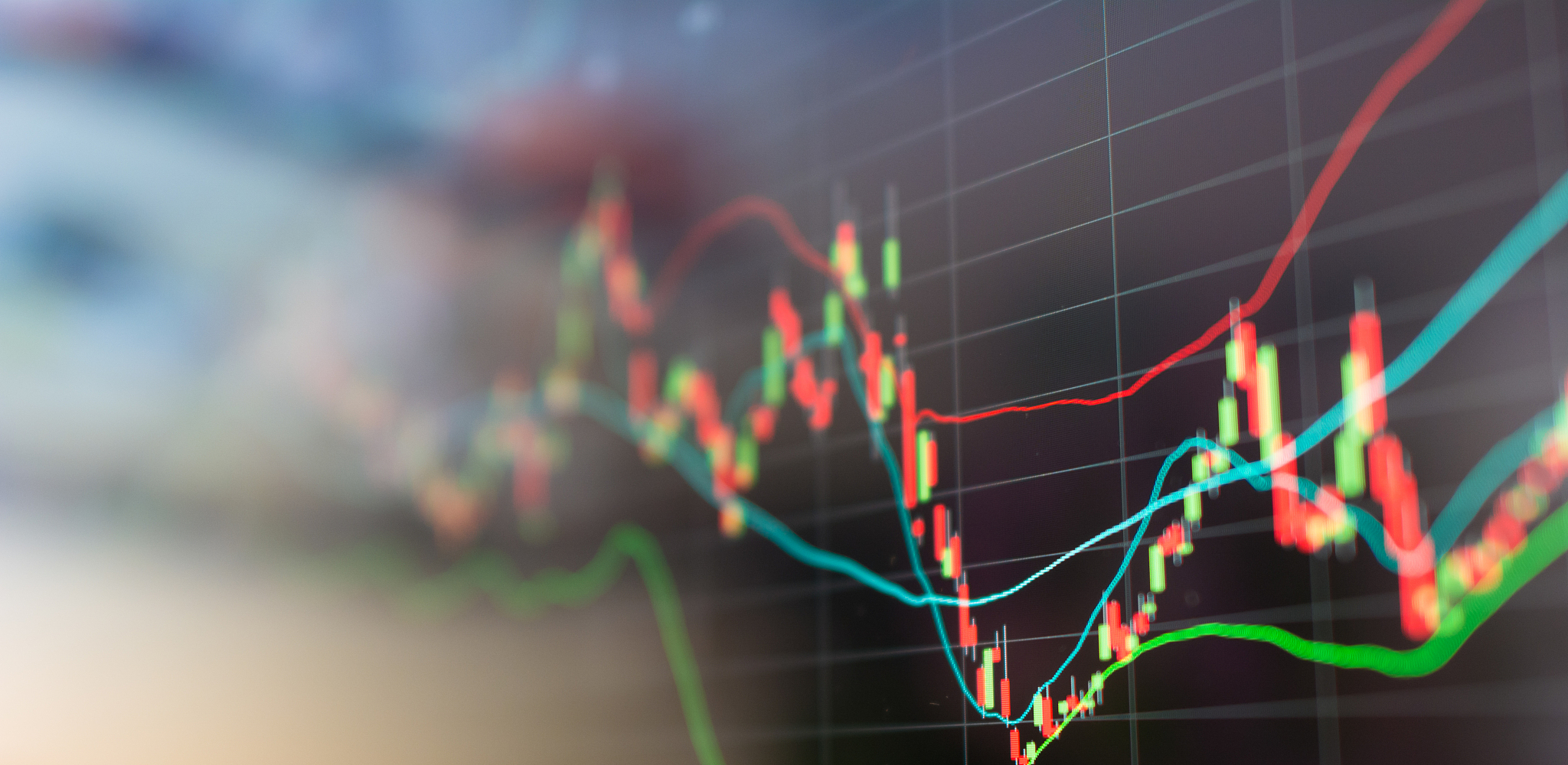stock exchange graph background