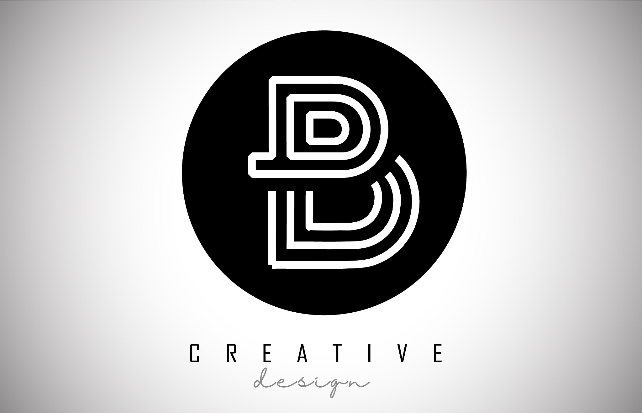 b letter logo monogram design creative b letter