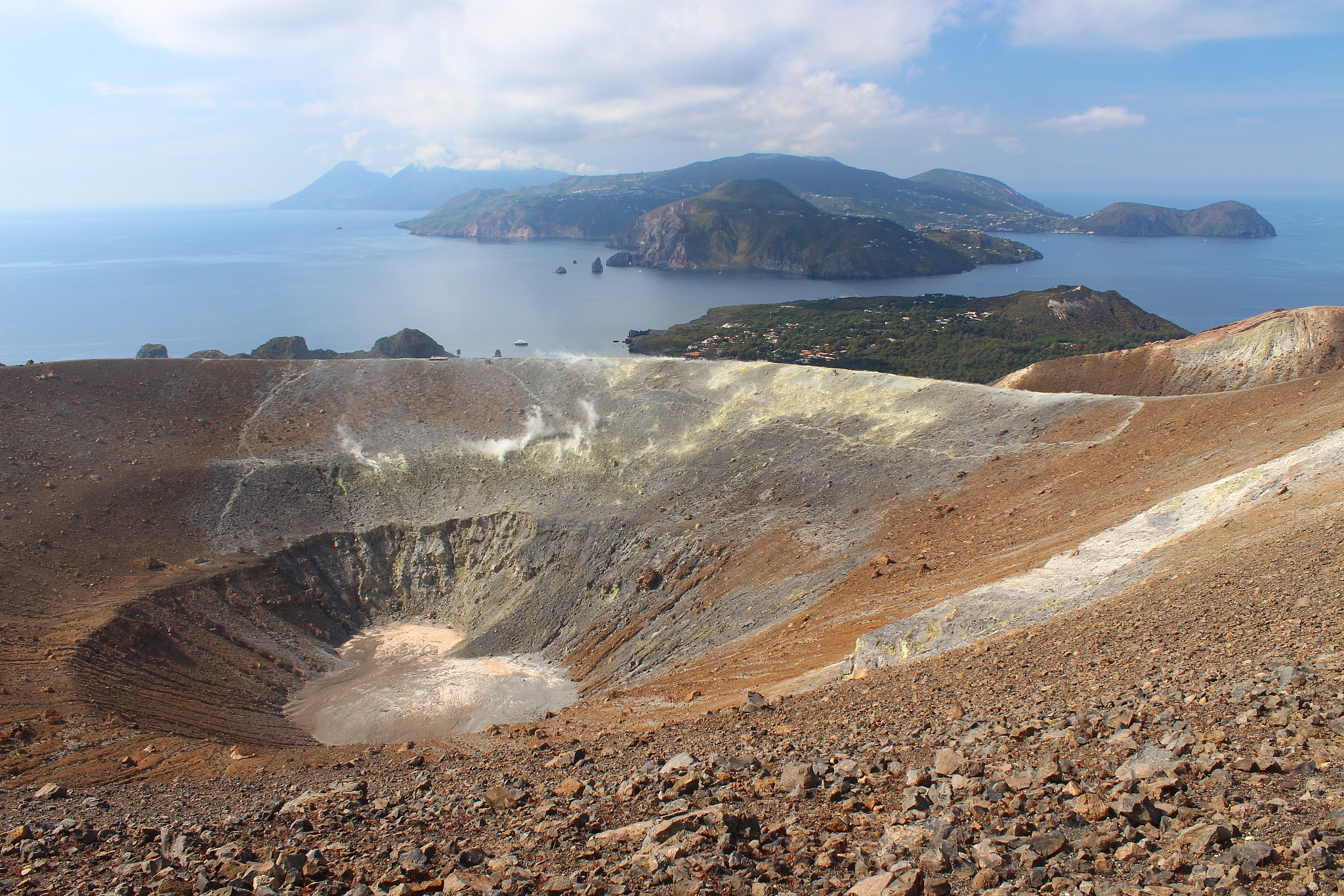 crater of vulcano island. aeolian islands, italy.