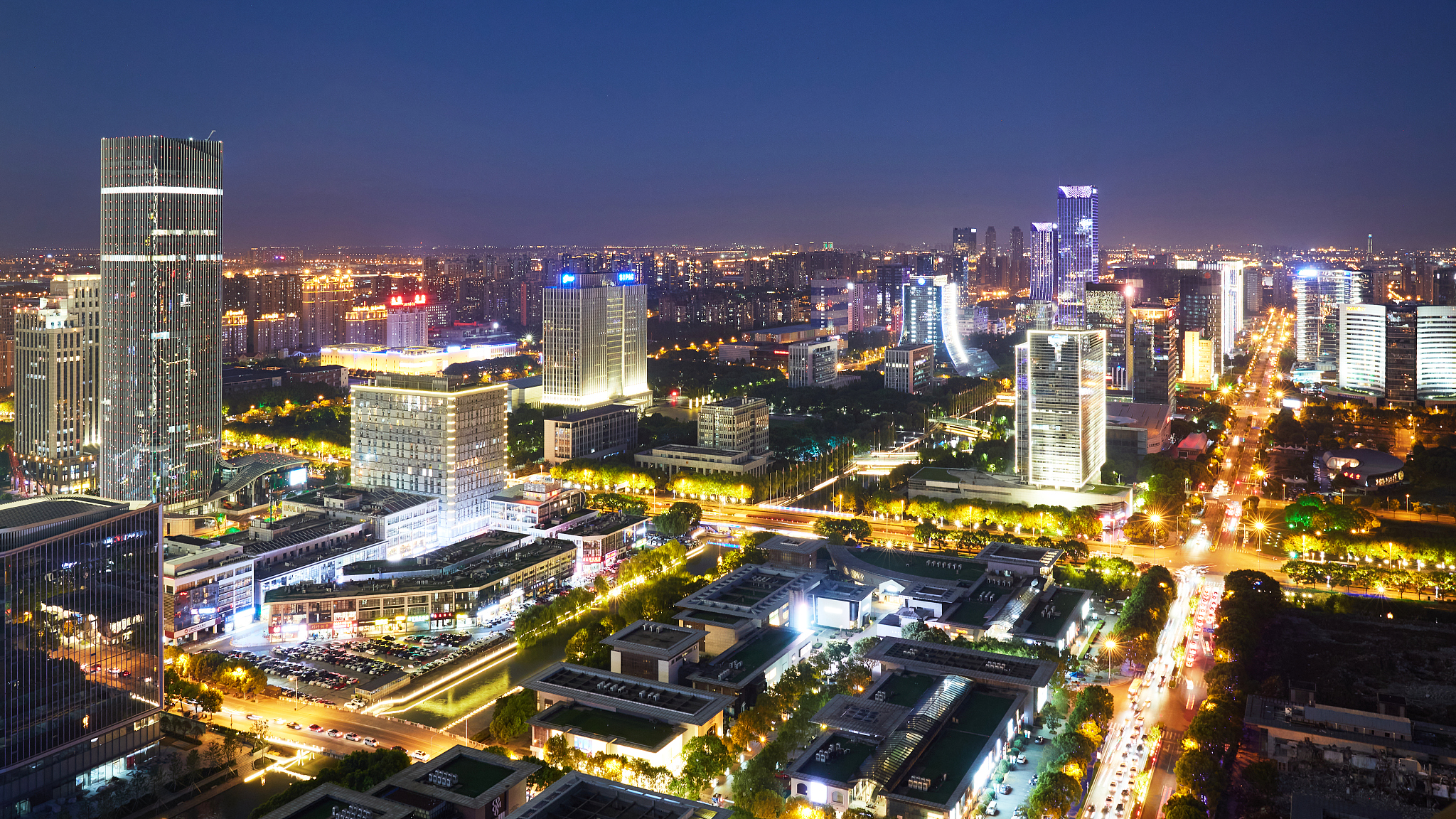 苏州工业园区夜景