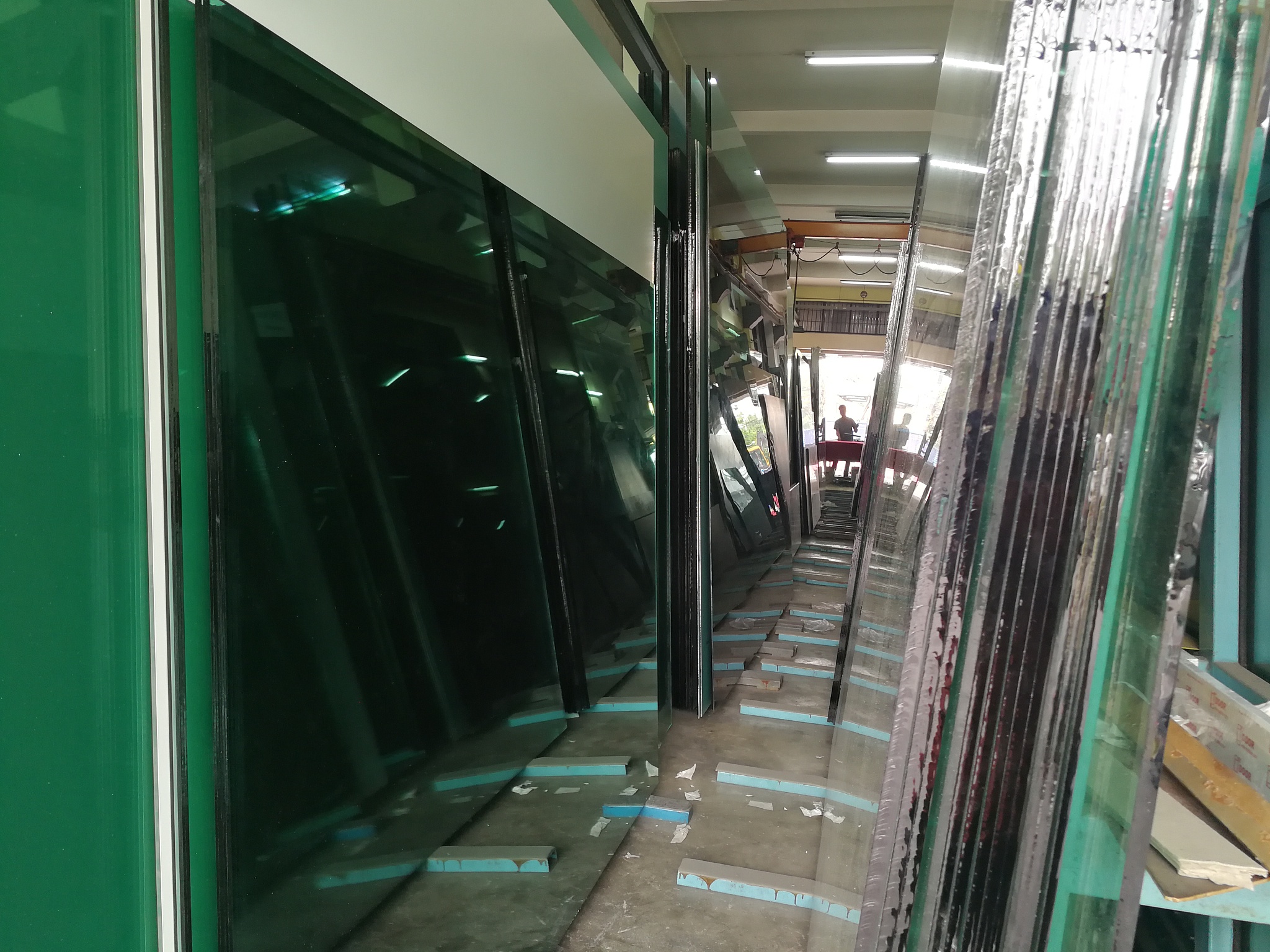 the float glass production plant